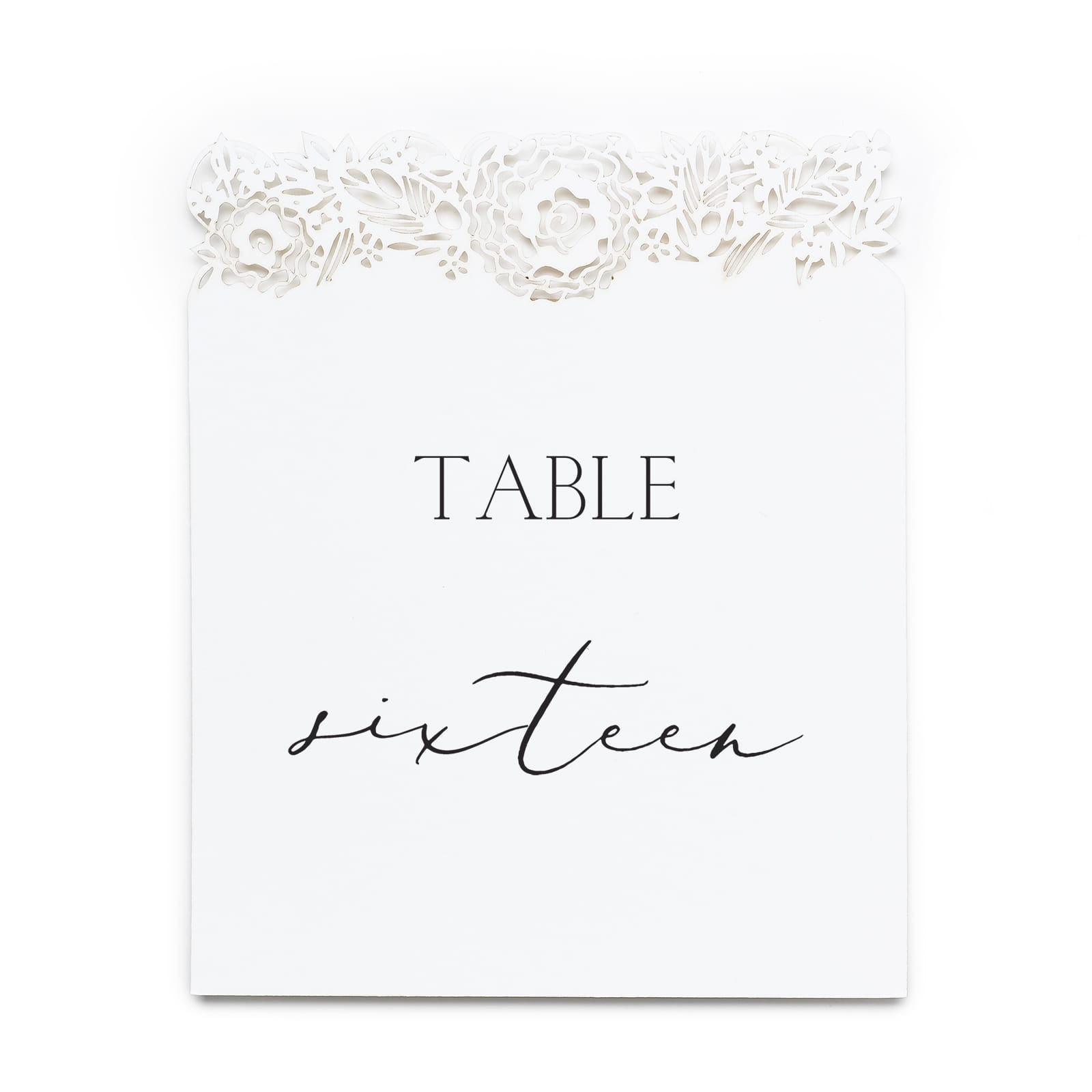 Hortense B. Hewitt Co. Numbers 11-20 Floral Laser Cut Table Number Cards