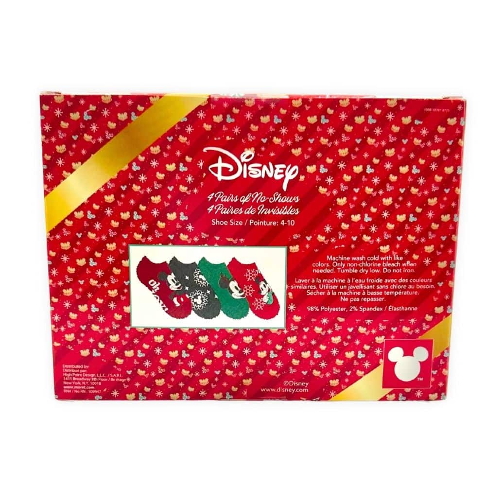 Disney® Mickey Mouse 4 Pack Cozy Socks in Gift Wrap Box