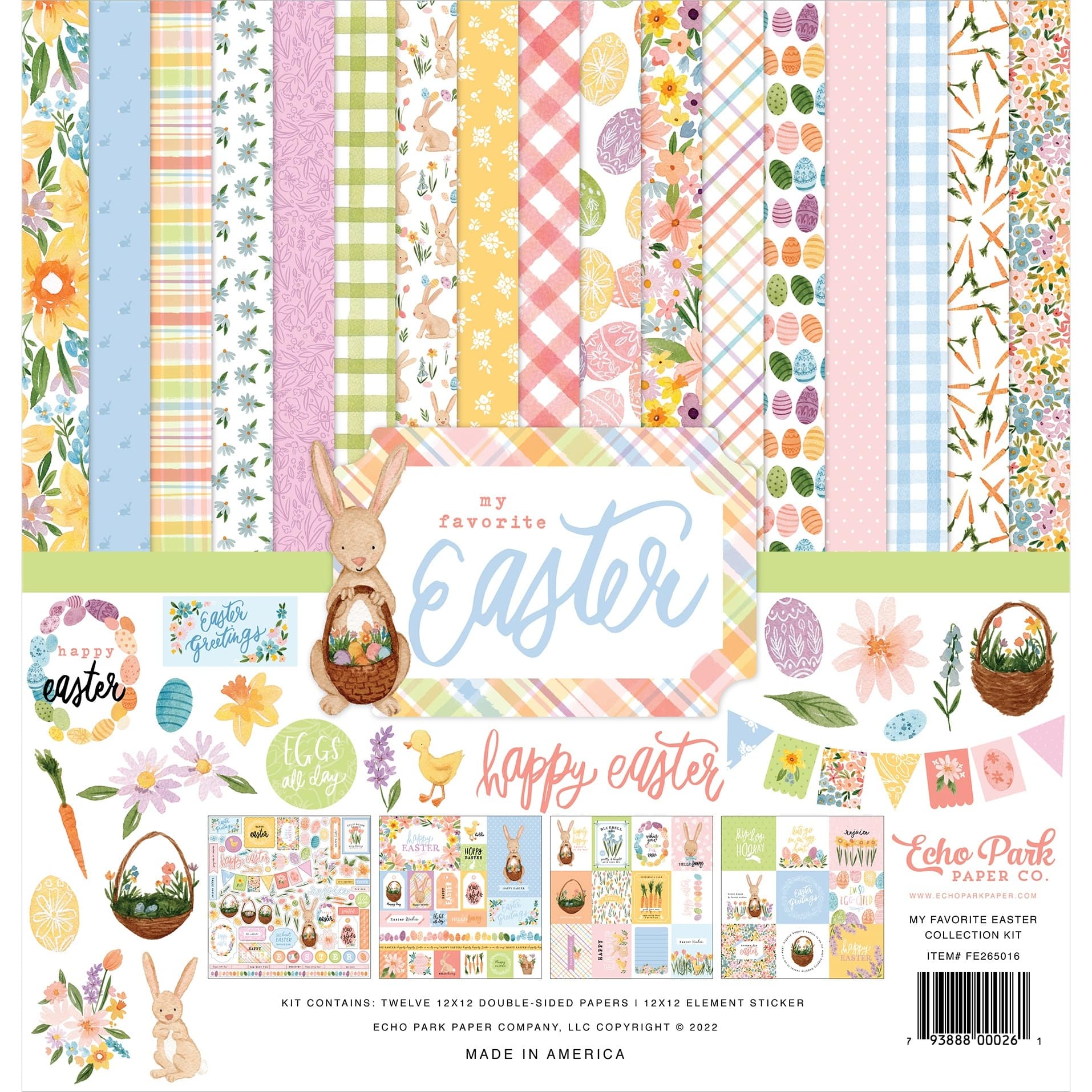 Echo Park&#x2122; Paper Co. My Favorite Easter Collection Kit, 12&#x22; x 12&#x22;