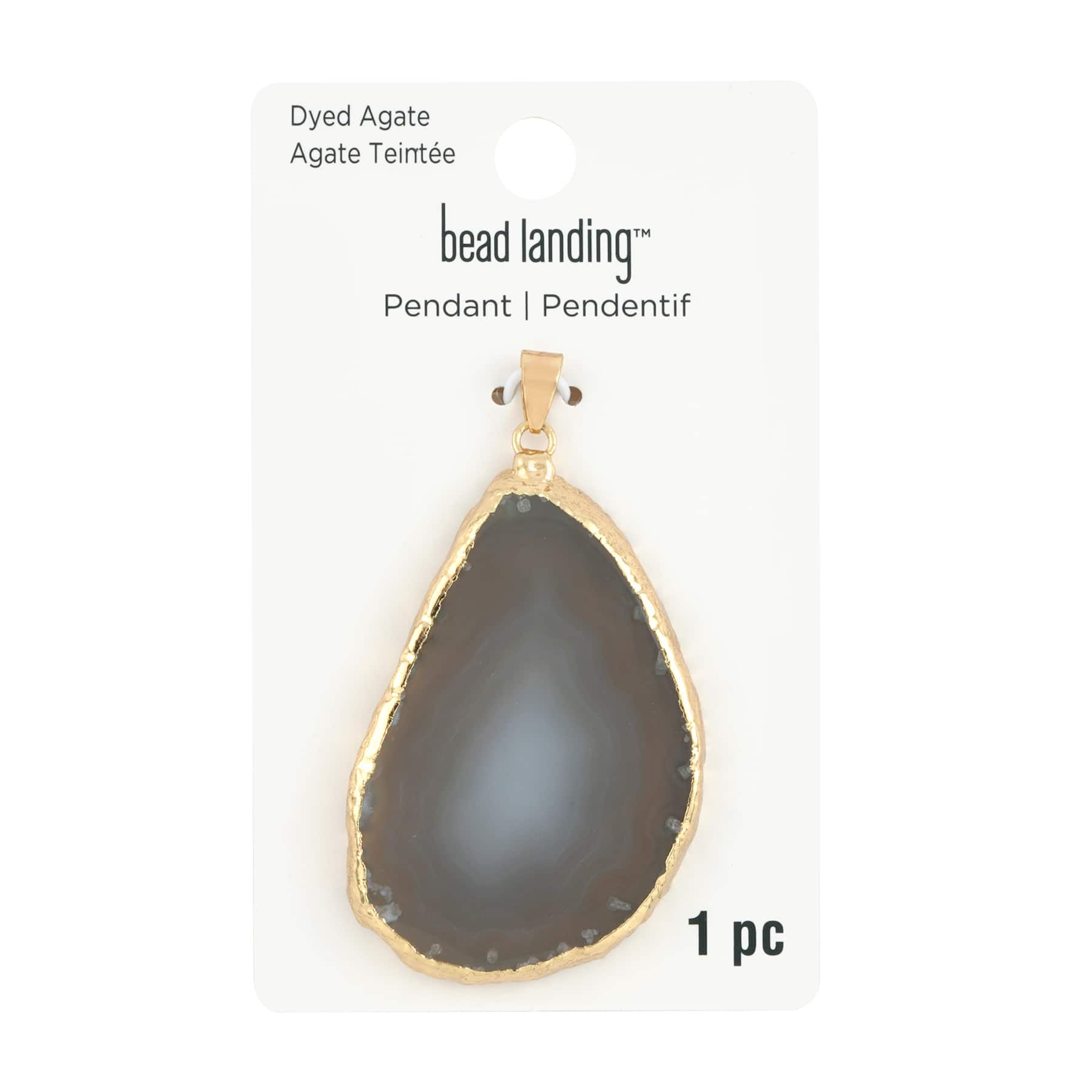 Natural Teardrop Agate Pendant by Bead Landing&#x2122;