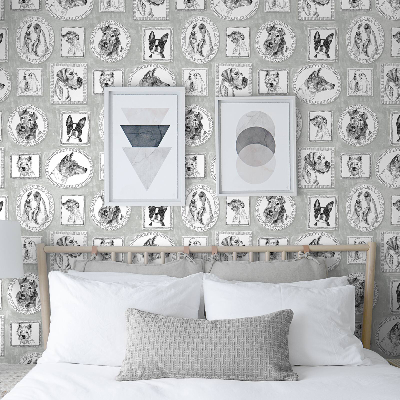 Surface Style Pup Portraits Peel &#x26; Stick Wallpaper