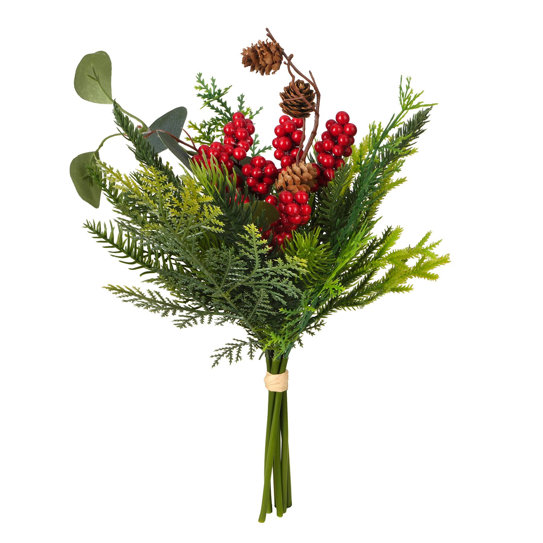 13&#x22; Pine, Red Berry &#x26; Eucalyptus Bouquet by Ashland&#xAE;