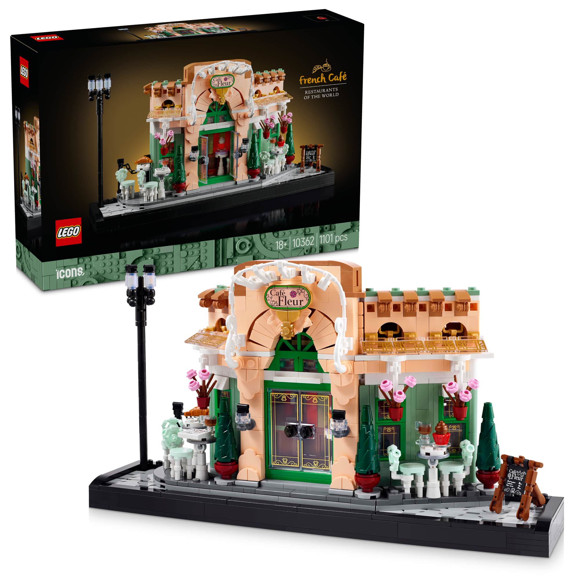 LEGO&#xAE; Icons French Caf&#xE9; Paris Bookshelf Decor 10362