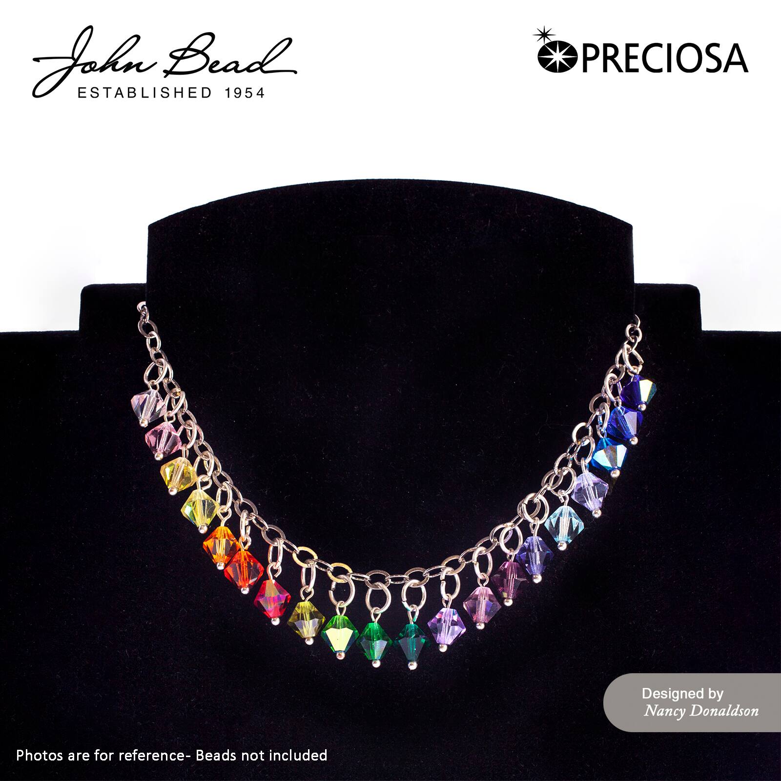John Bead PRECIOSA 4mm Czech Crystal Bicone Beads, 40ct.