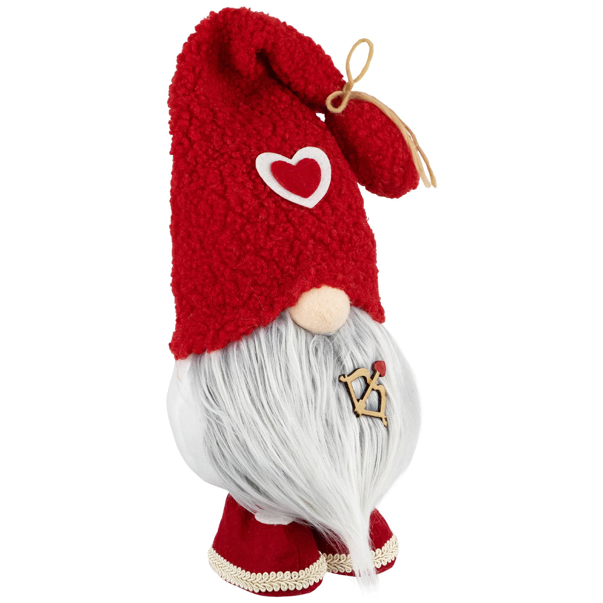 19.5" Valentine's Day Gnome Figurine with Bow & Arrow