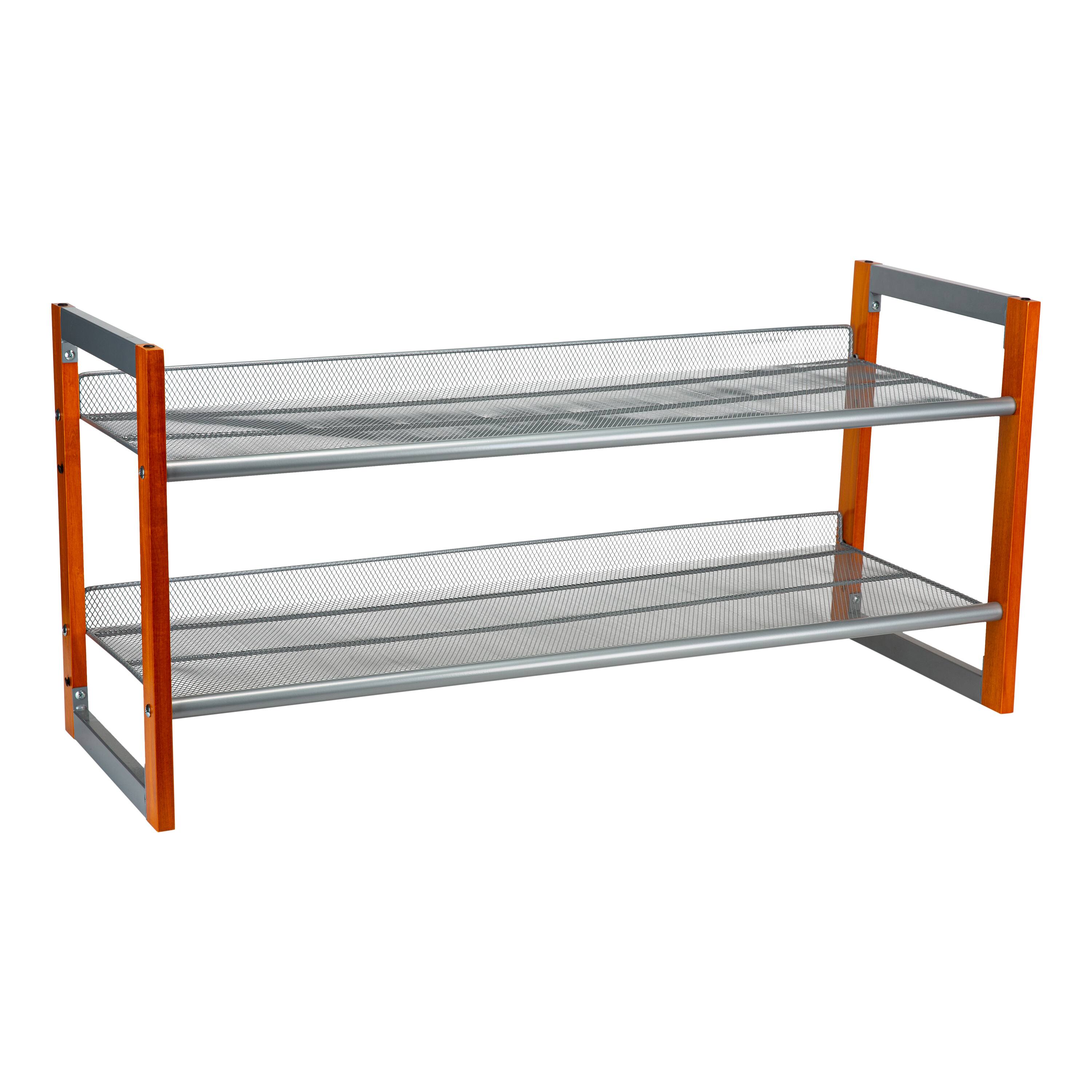 Organize It All Wooden Stackable Shoe Rack