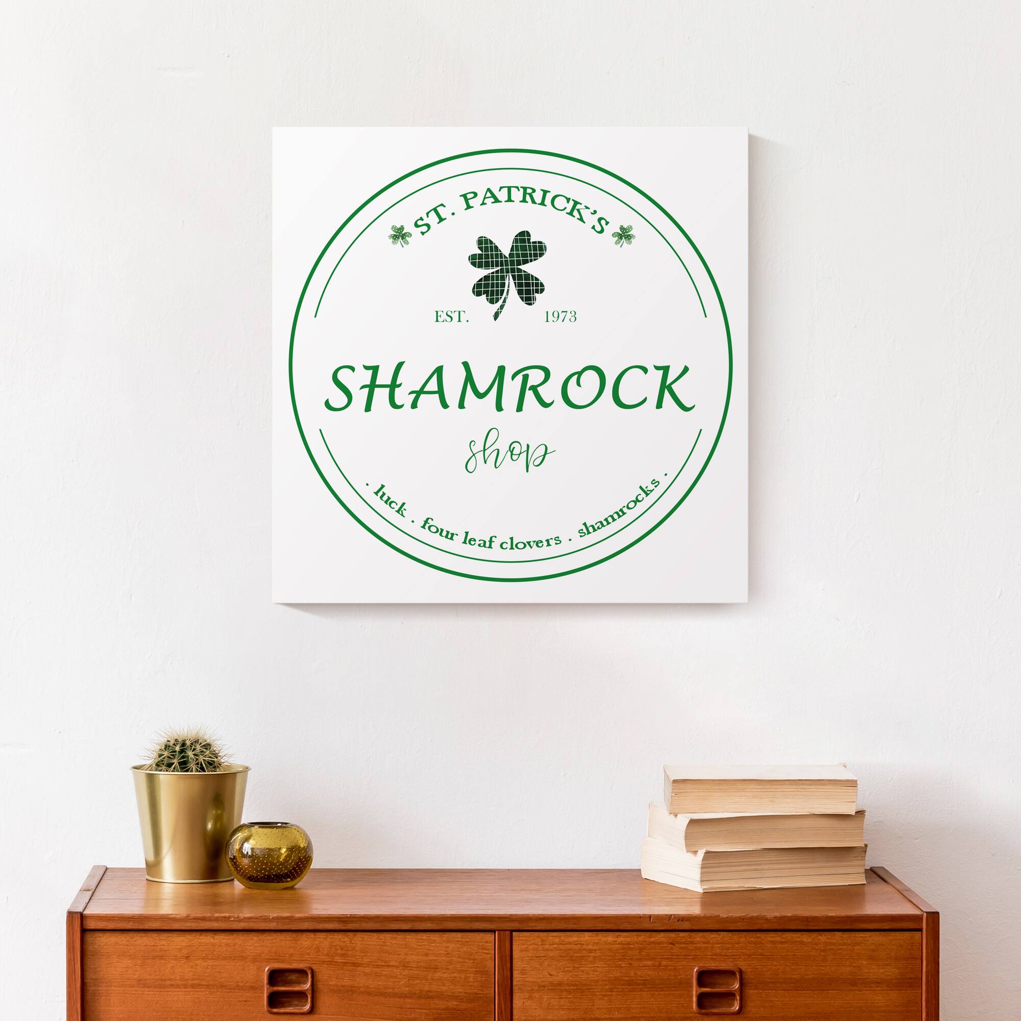 Shamrock Shop 16&#x22; x 16&#x22; Canvas Wall Art