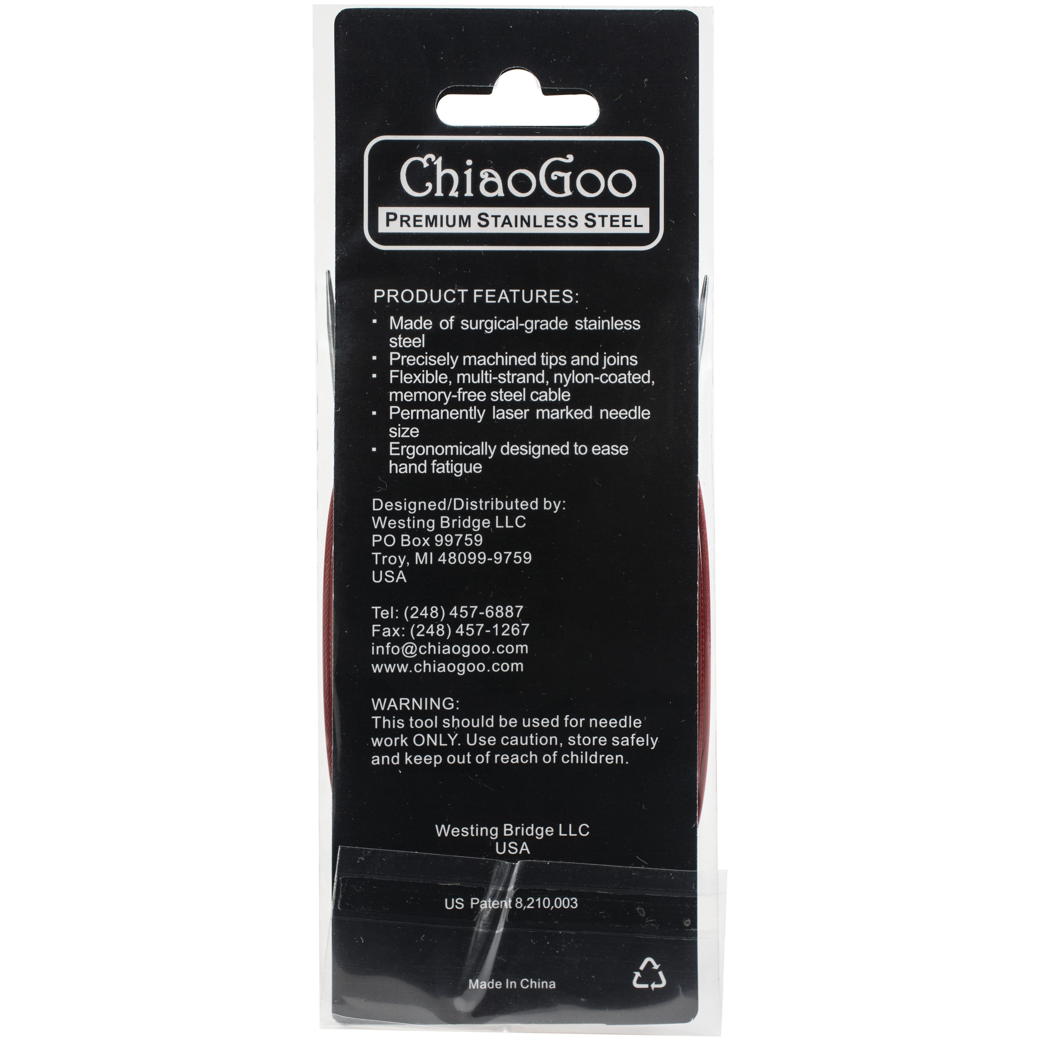 ChiaoGoo RED Lace&#x2122; 40&#x22; Stainless Circular Knitting Needles