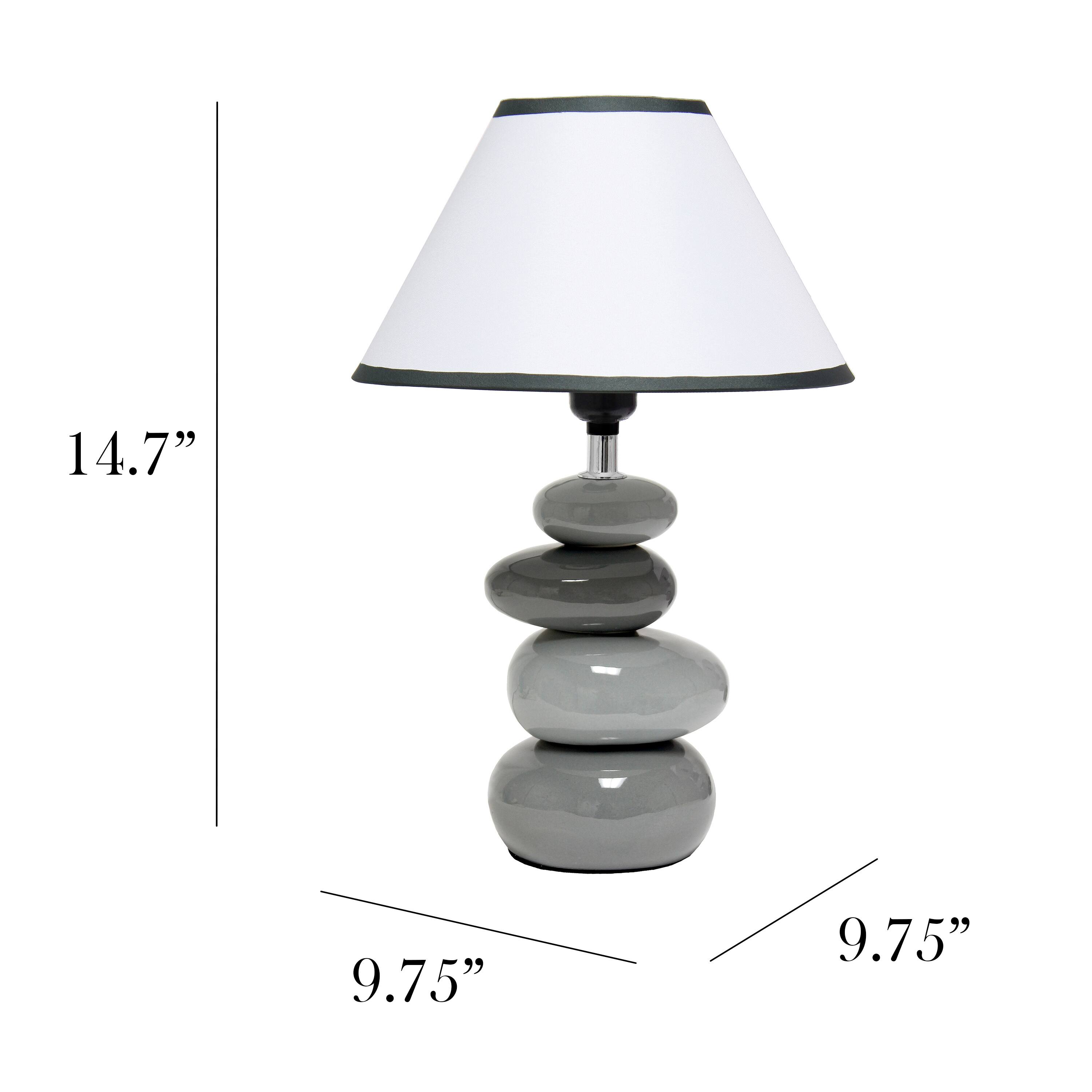 Simple Designs 17.5&#x22; Ceramic Stone Table Lamp