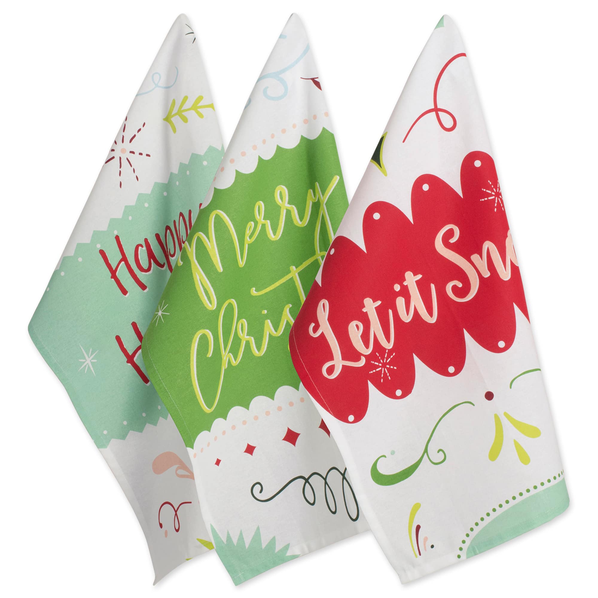 DII&#xAE; Winter Wishes Holiday Dishtowel Set