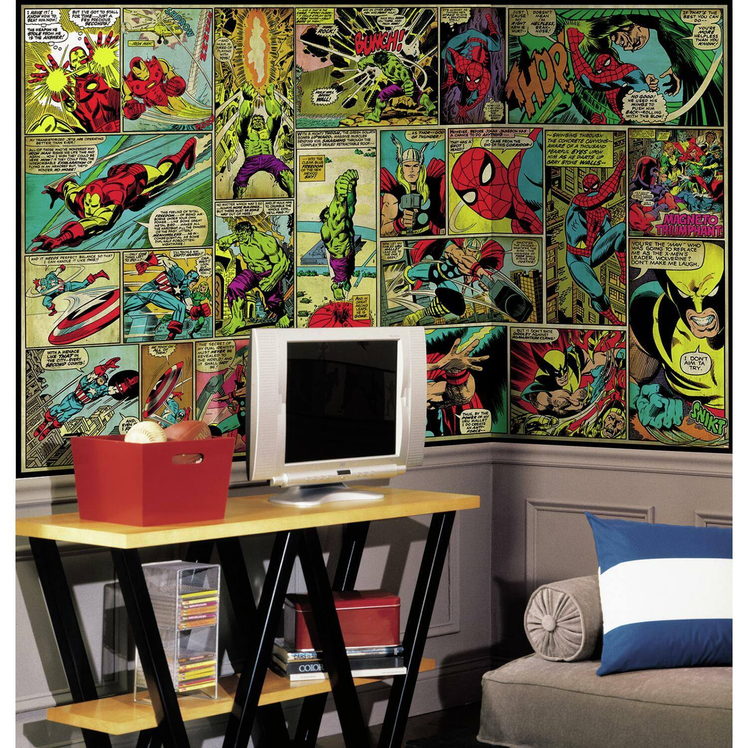 RoomMates Marvel Classics Comic Panel Mural