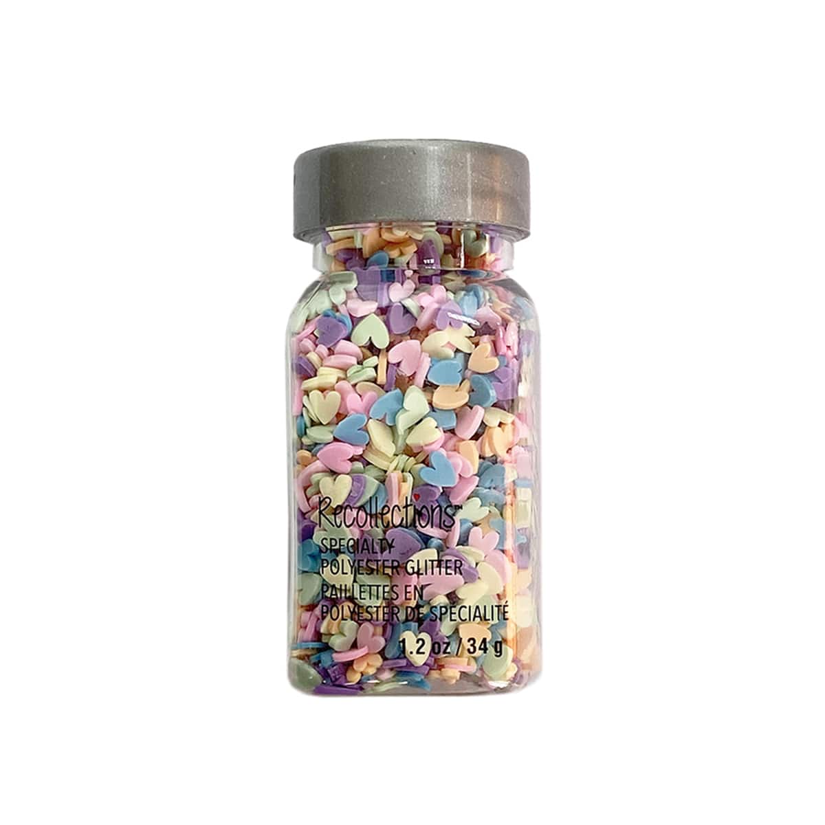 12 Pack: Pastel Hearts Specialty Polyester Glitter by Recollections™