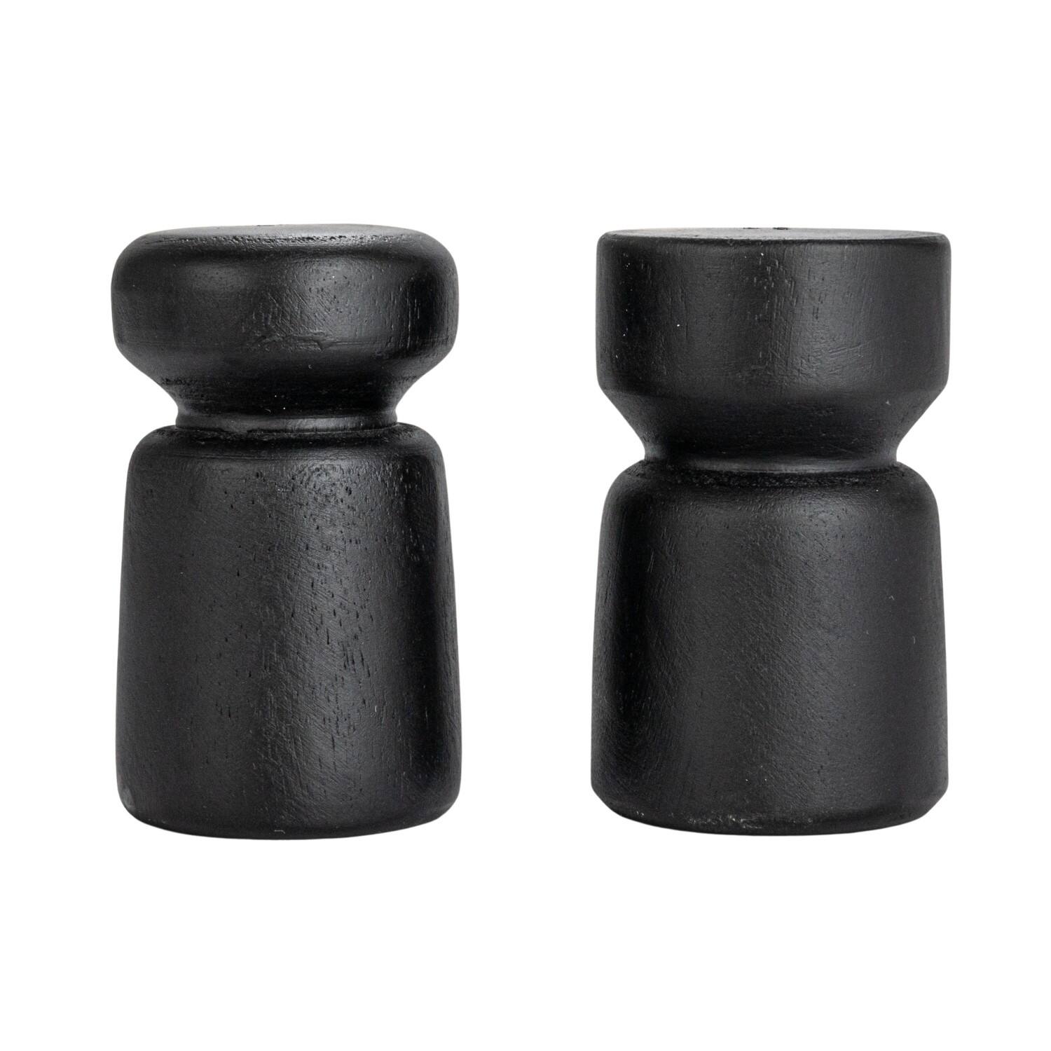 Hello Honey&#xAE; Black Mango Wood Salt &#x26; Pepper Shakers Set