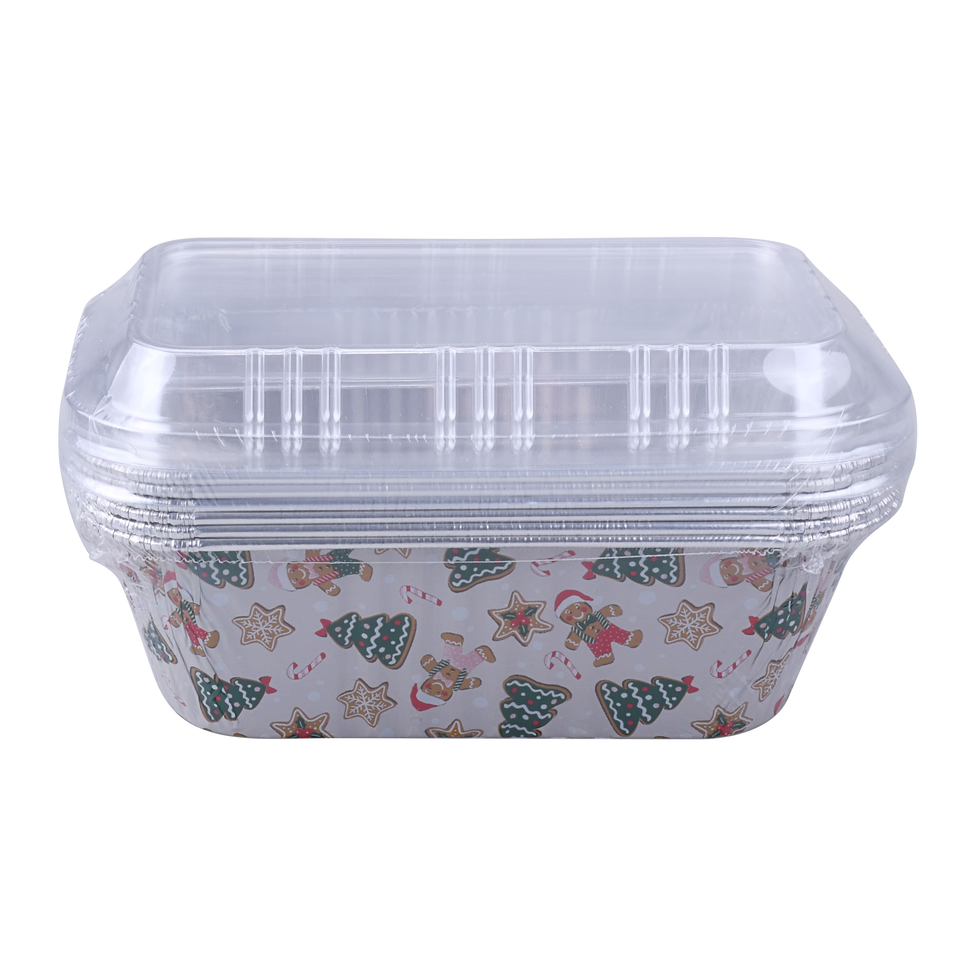 Mini Gingerbread Toss Aluminum Loaf Baking Pans with Lids, 6ct. by Celebrate It&#xAE;