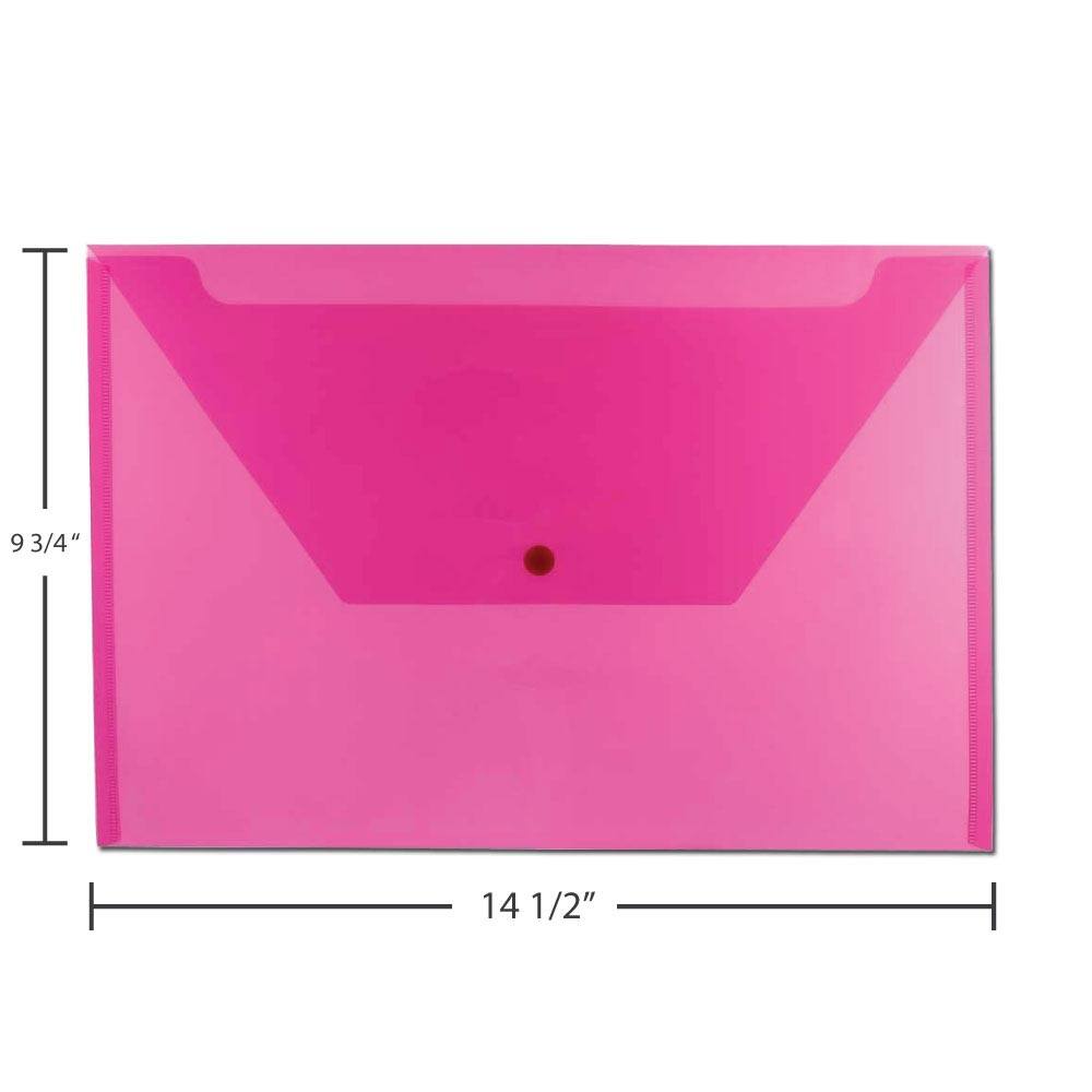 JAM Paper 9.75&#x22; x 14.5&#x22; Plastic Snap Closure Envelopes, 12ct.