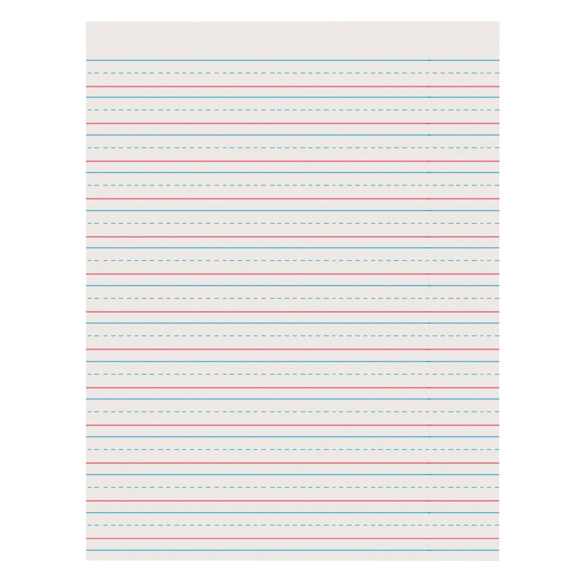 Pacon&#xAE; 8.5&#x22; x 11&#x22; Skip-A-Line Short Ruled Newsprint Handwriting Paper, 3 Packs of 500 Sheets