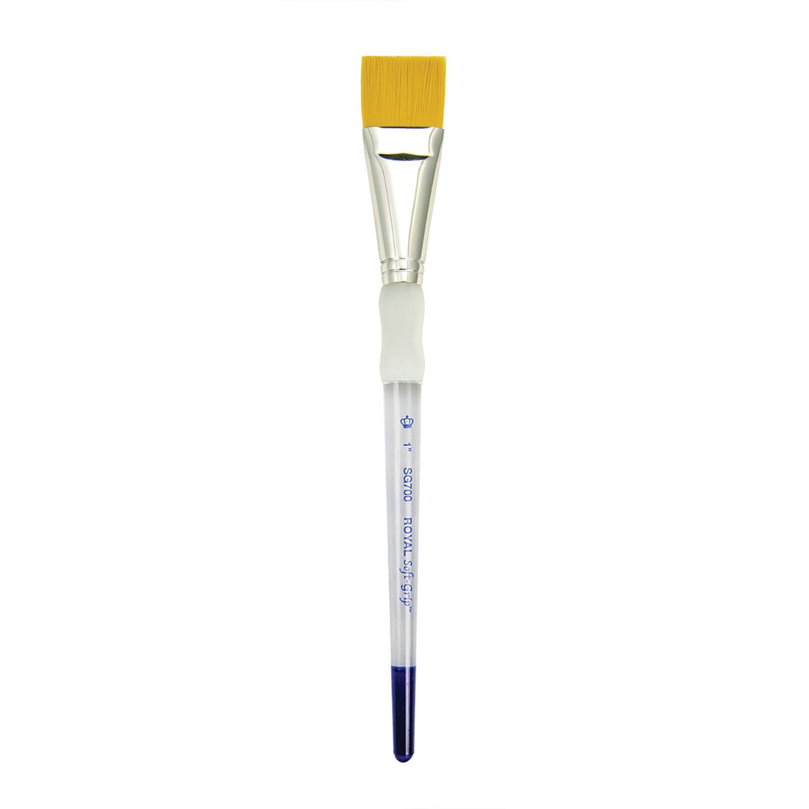 Royal & Langnickel® Soft-Grip Golden Taklon Glaze Wash Brush, 1/2"