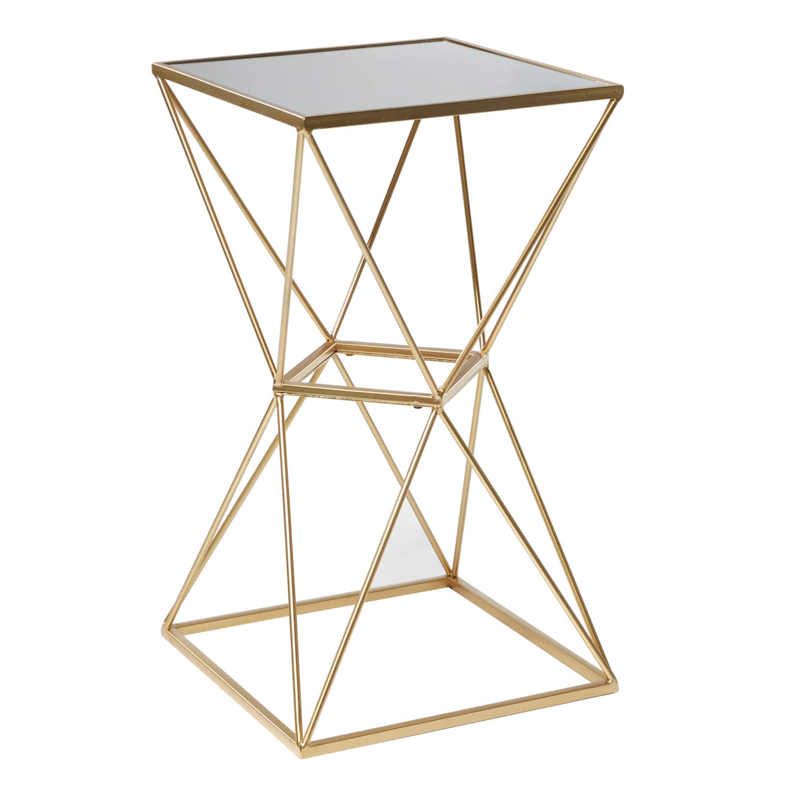16" Glam Metal Accent Table