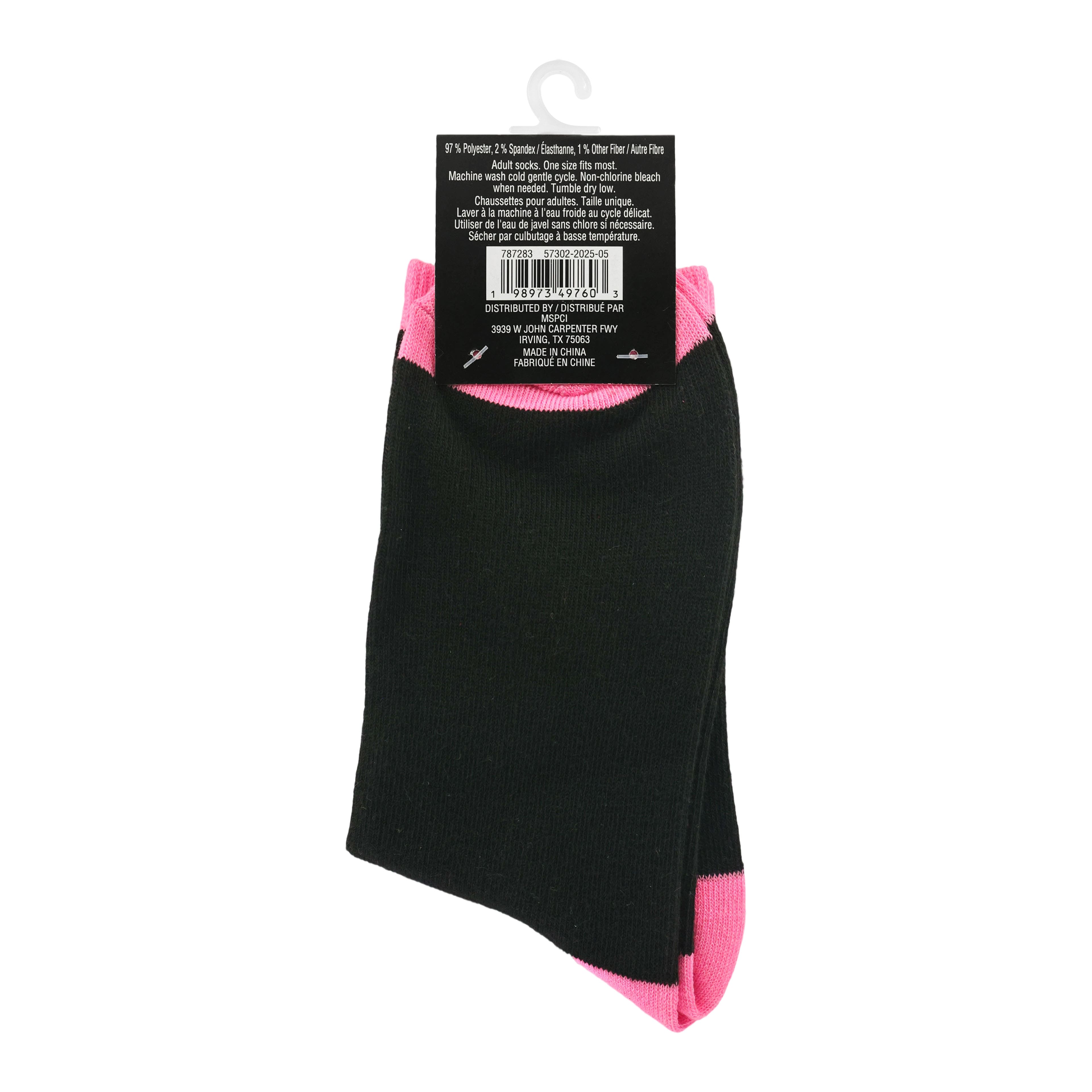 Sweet &#x26; Spooky Skull Adult Quarter Crew Socks by Celebrate It&#x2122;