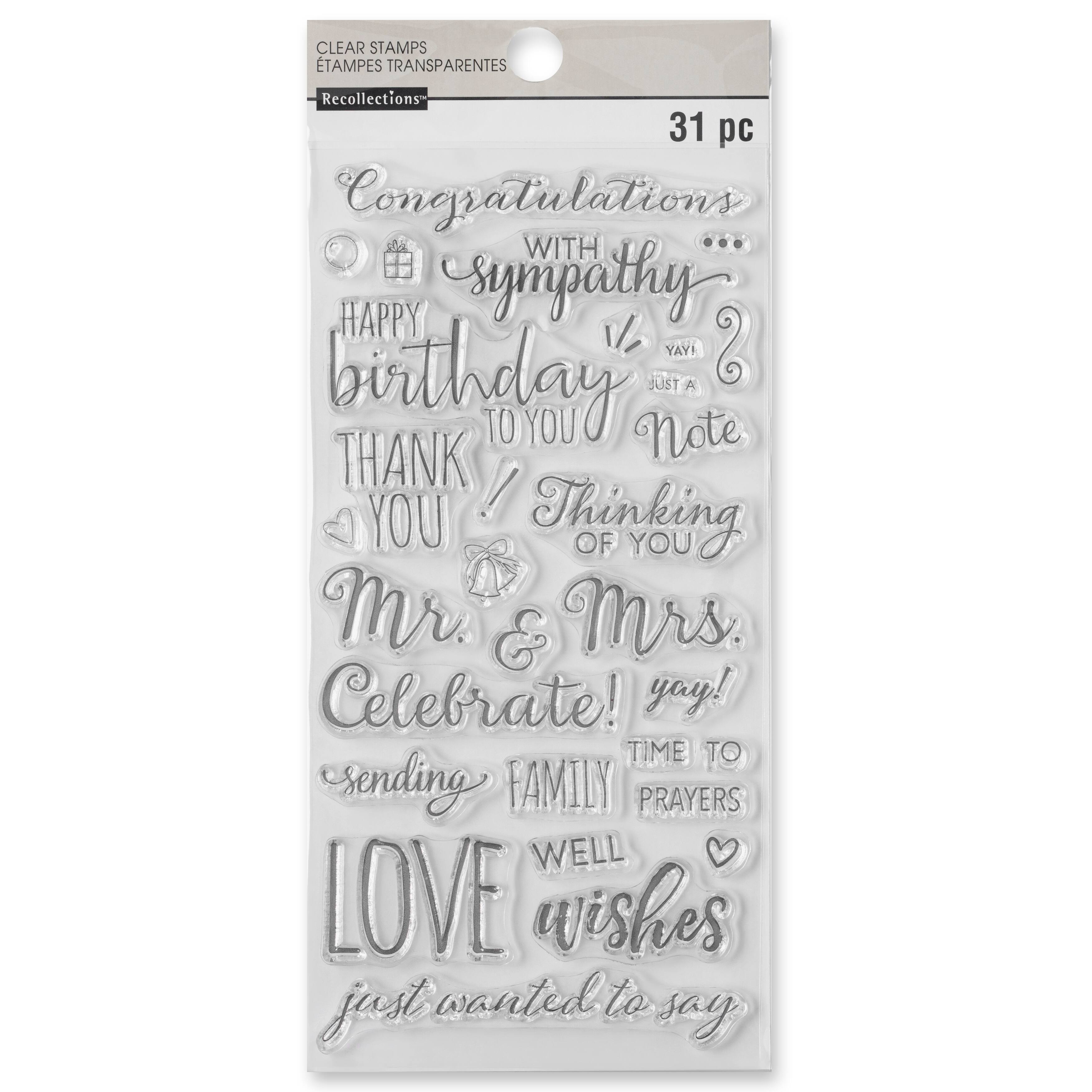 6 Pack Phrases Clear Stamps by Recollections™ Michaels