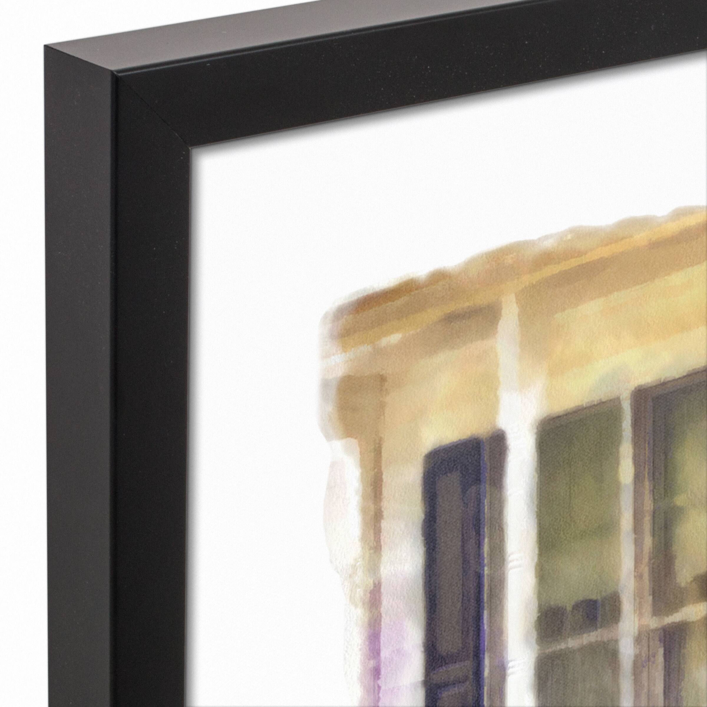 American Porch Black Framed Canvas