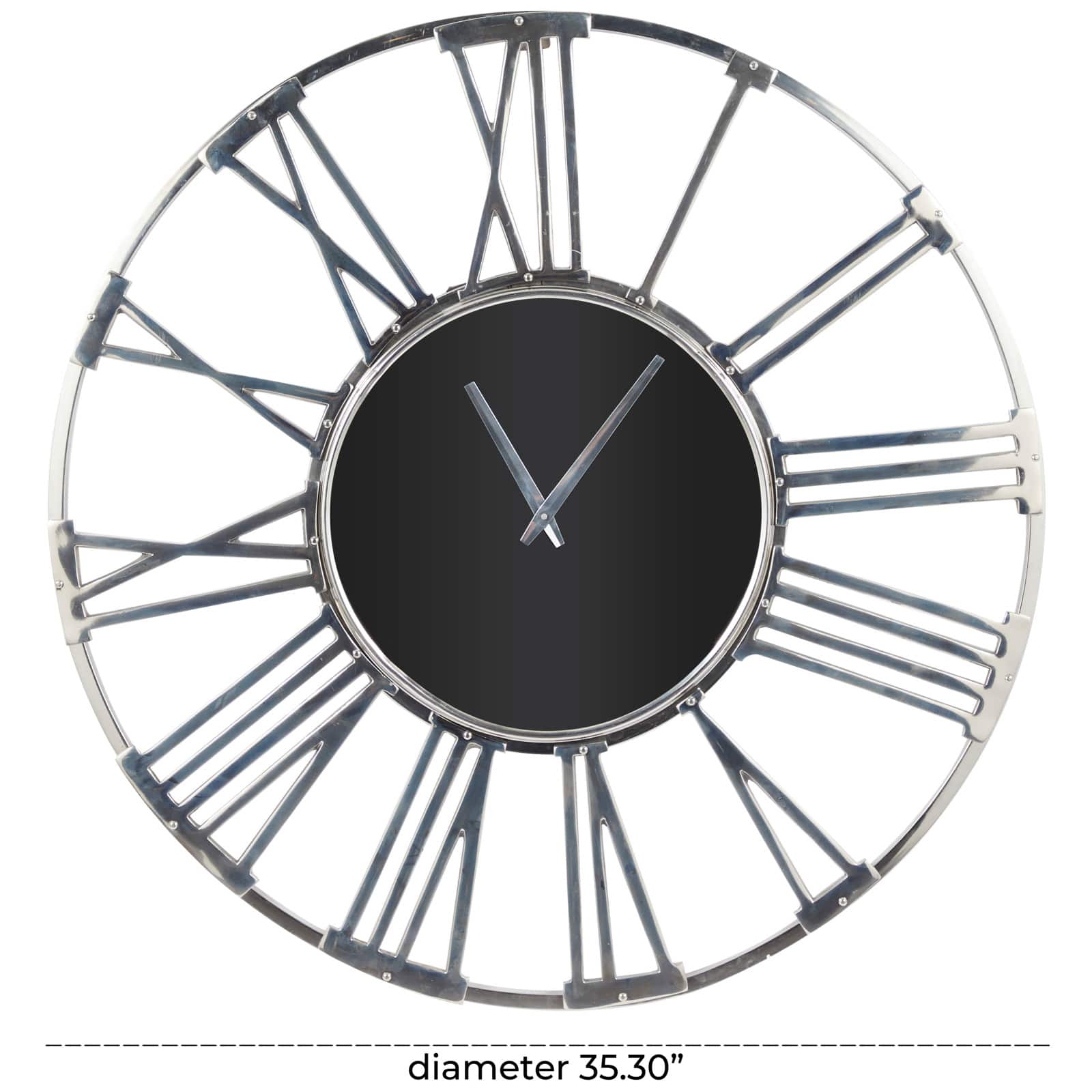 Aluminum Open Frame Geometric Wall Clock