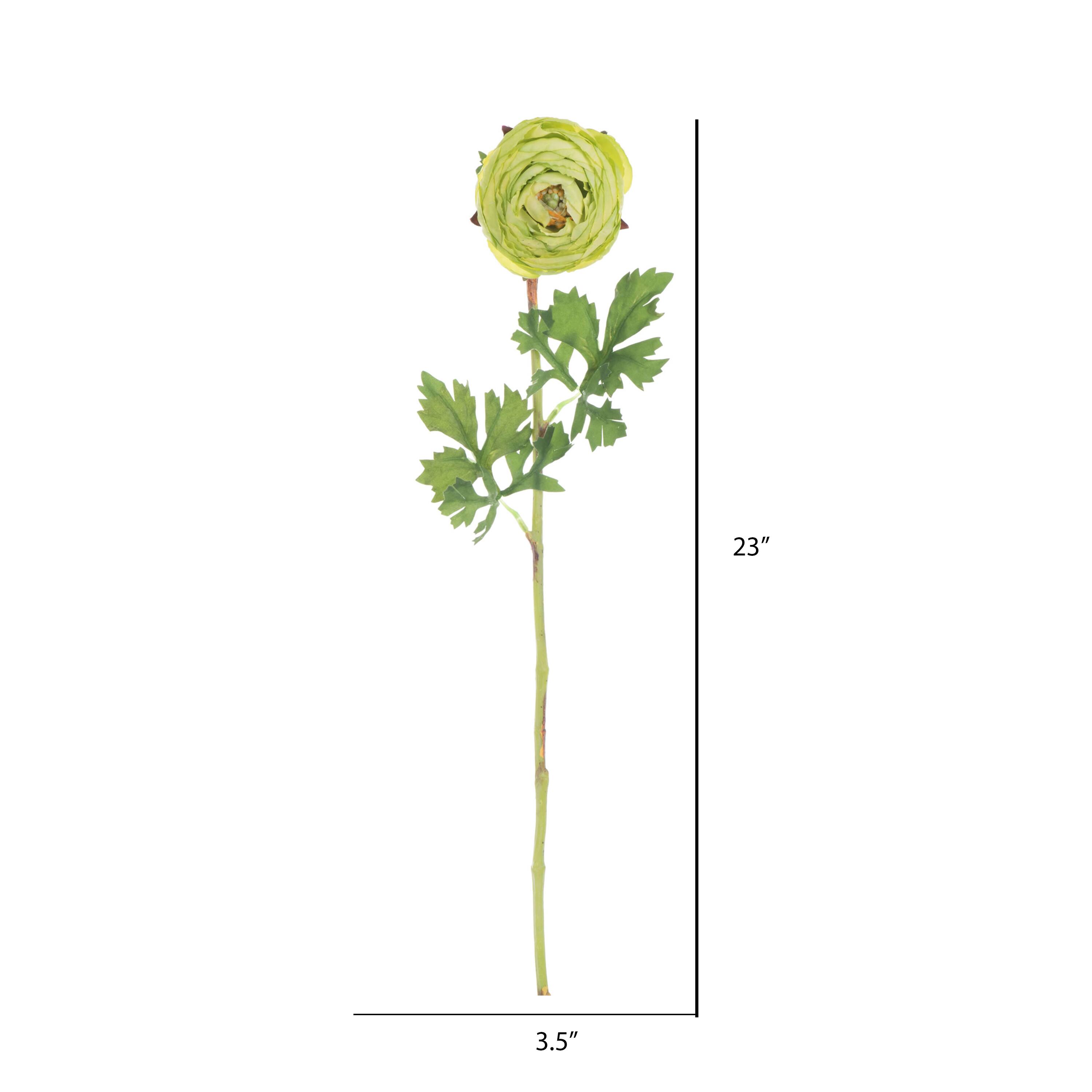 23&#x22; Green Ranunculus Artificial Stem, 4ct.