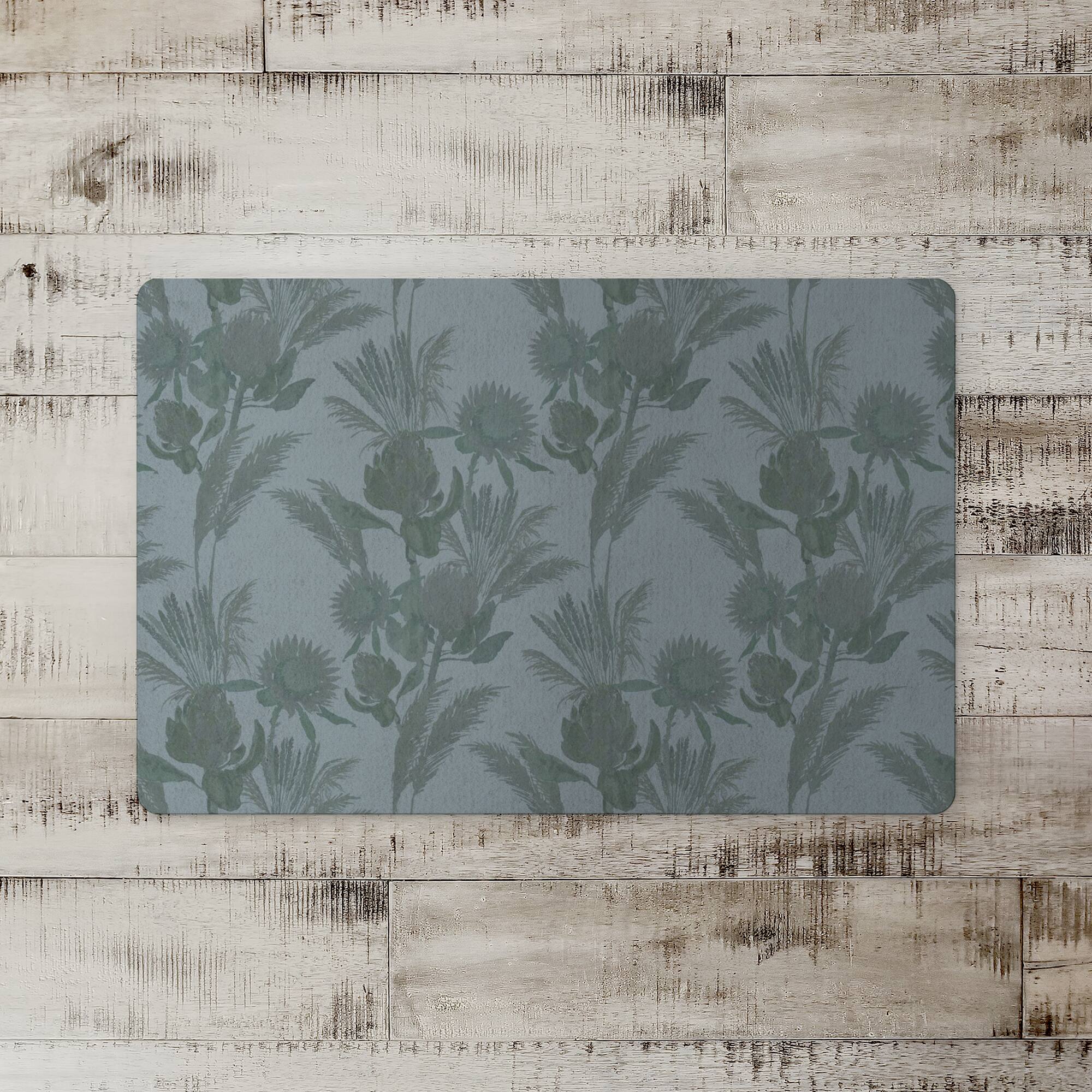 Tonal Protea Blooms Floor Mat