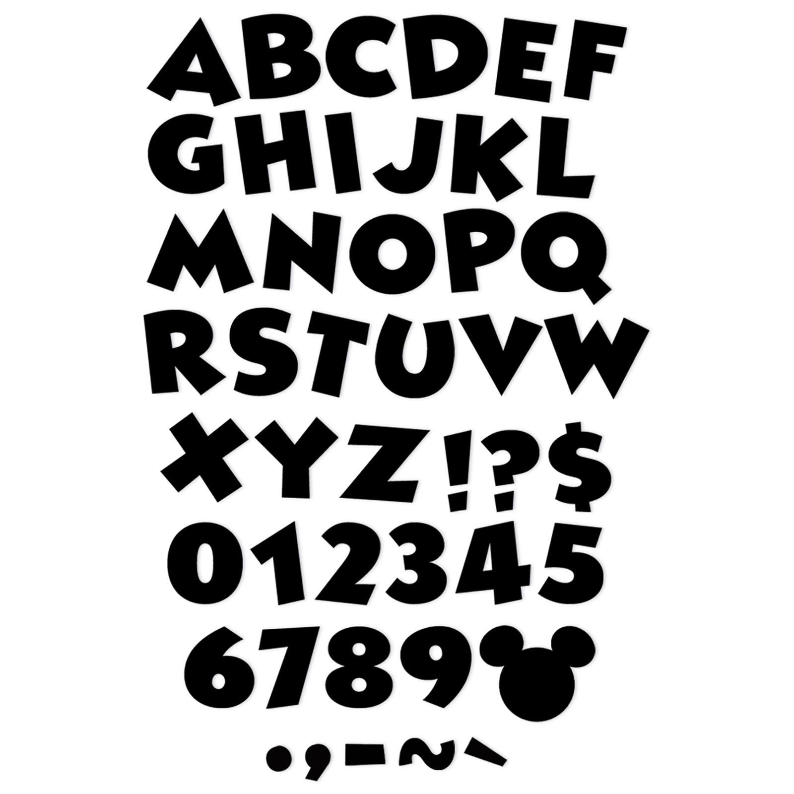 Eureka Mickey Mouse&#xAE; Throwback Black Deco Letters Set