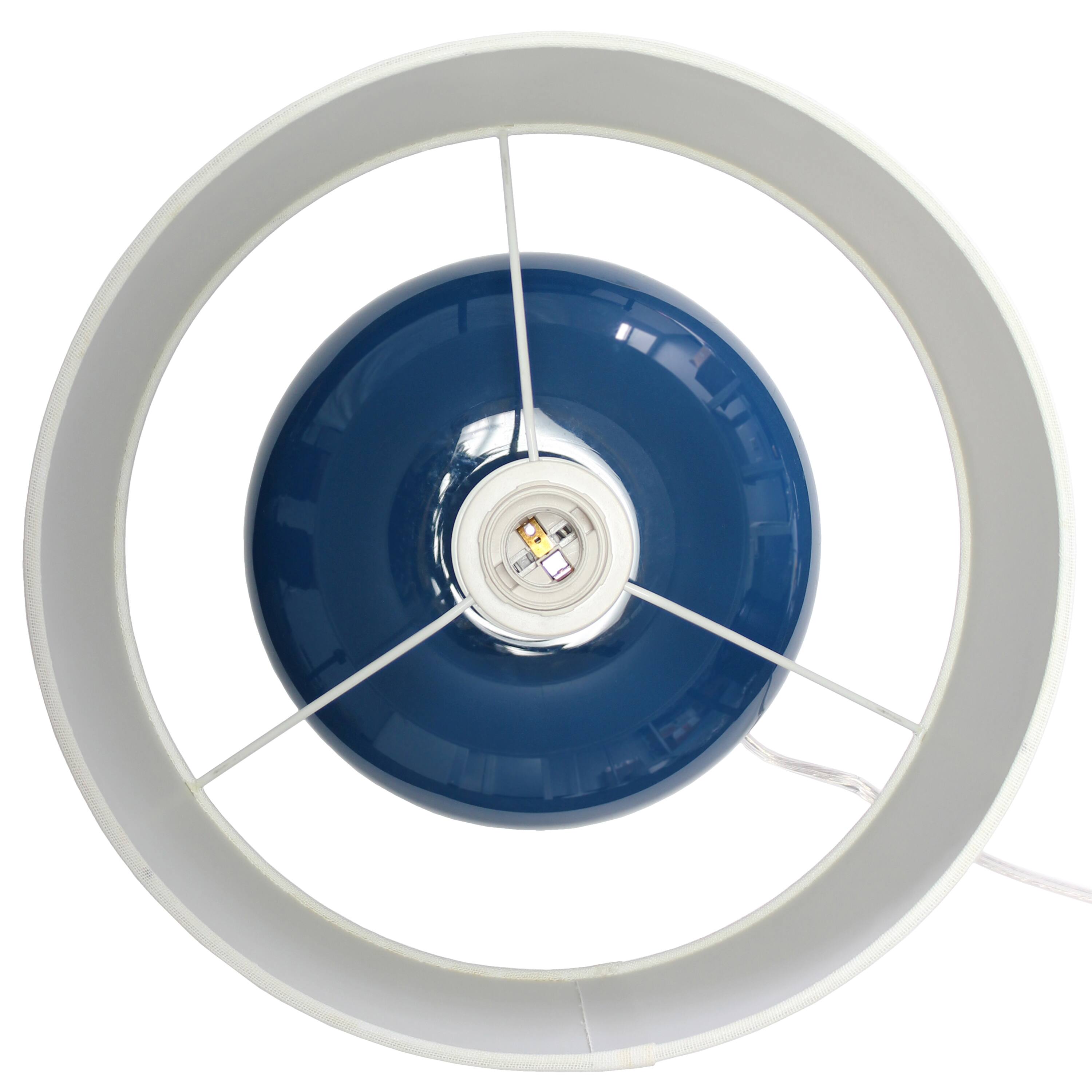 Lalia Home 15.25&#x22; Ovaloid Glass Table Lamp with White Shade