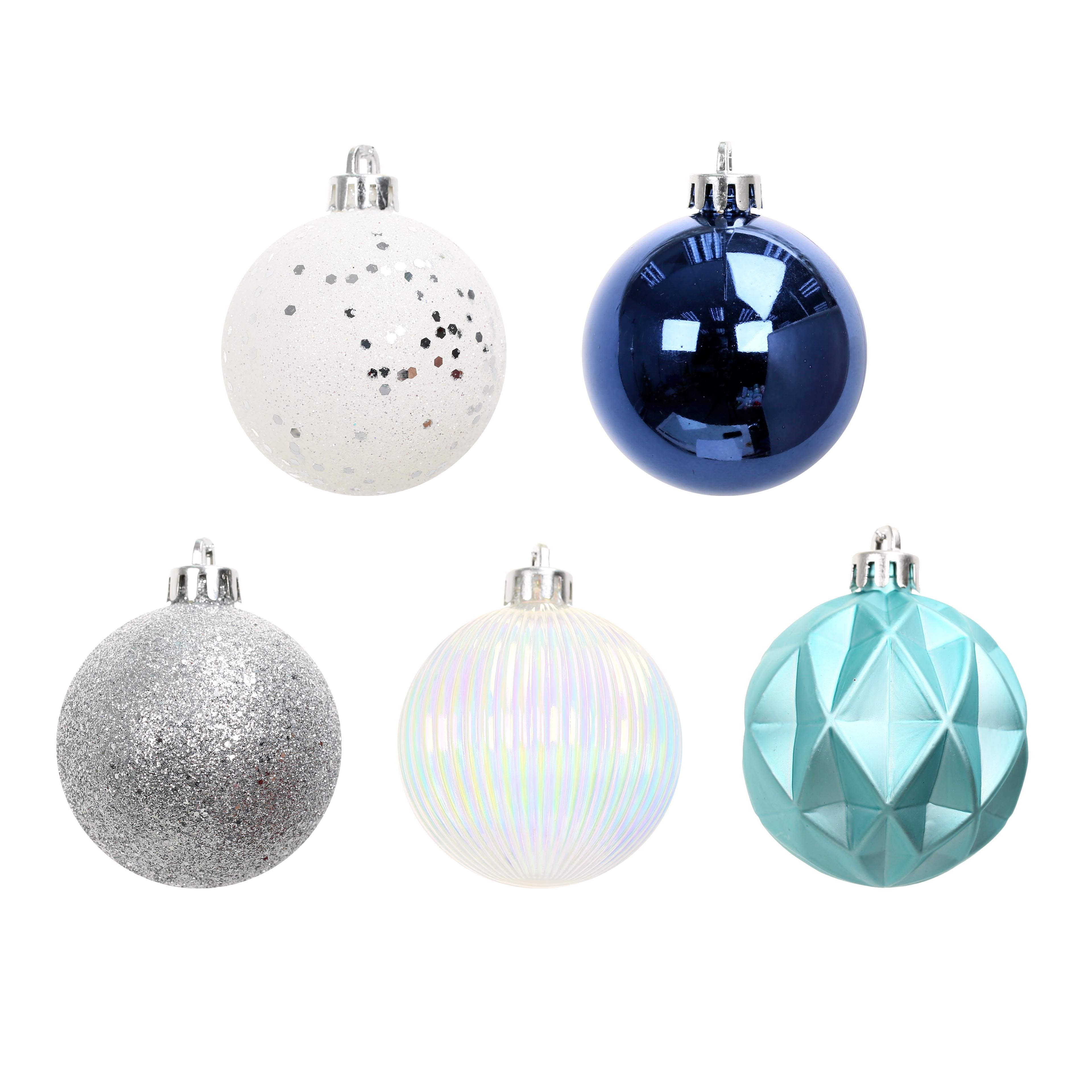 Assorted 50 Pack 2&#x22; Cool Tone Ball Christmas Ornaments by Ashland&#xAE;