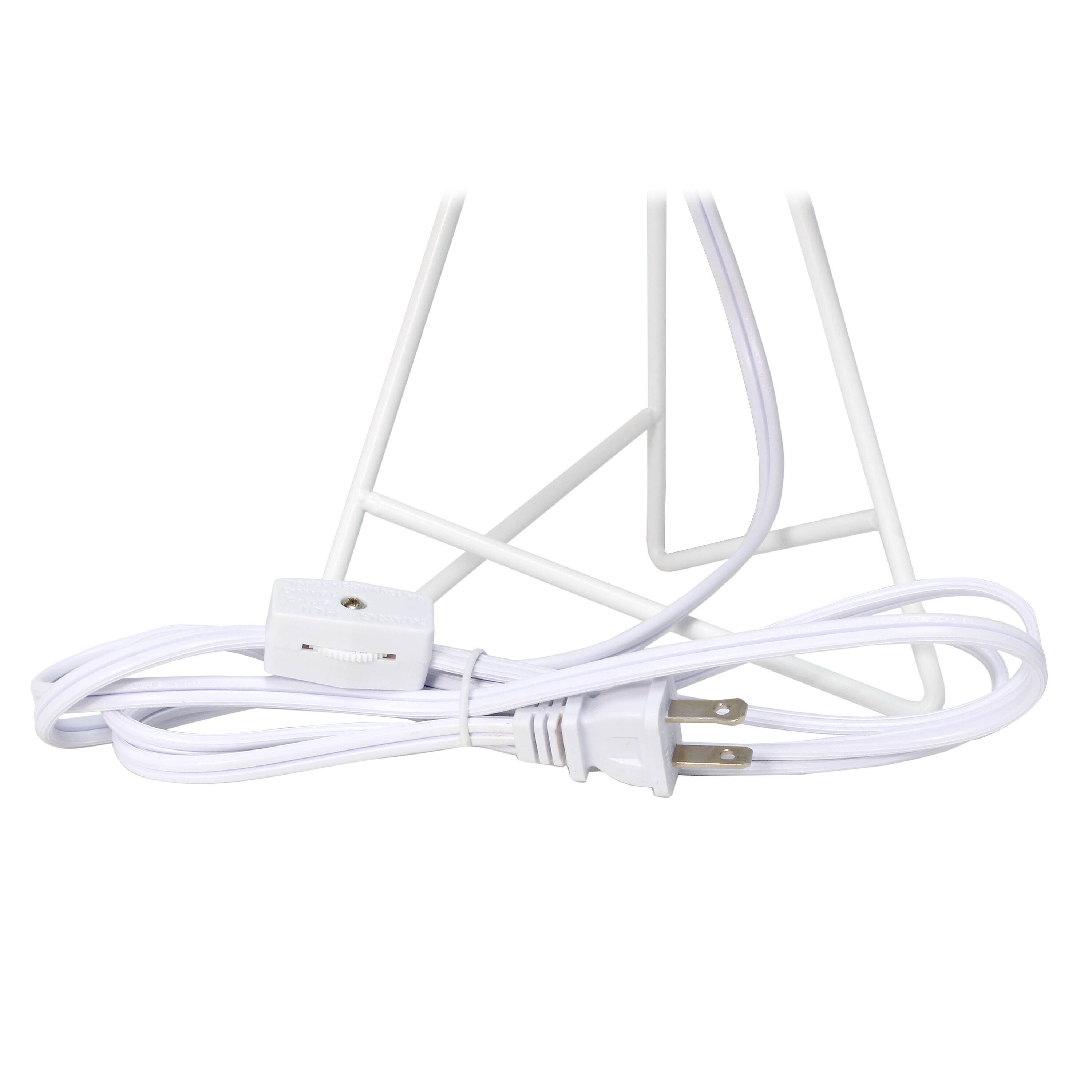 Simple Designs White Down to the Wire Table Lamp
