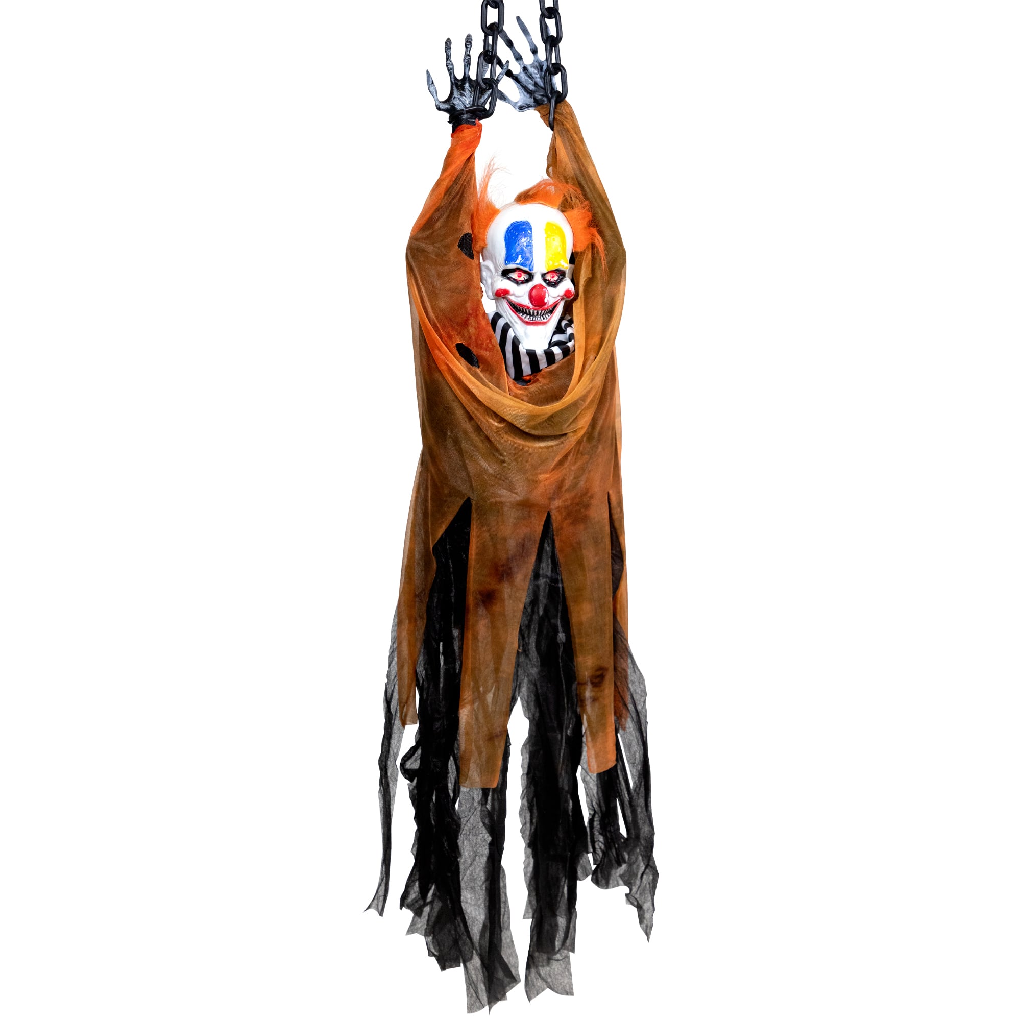 3.5ft. Animated Clown with LED Eyes Halloween Decoration