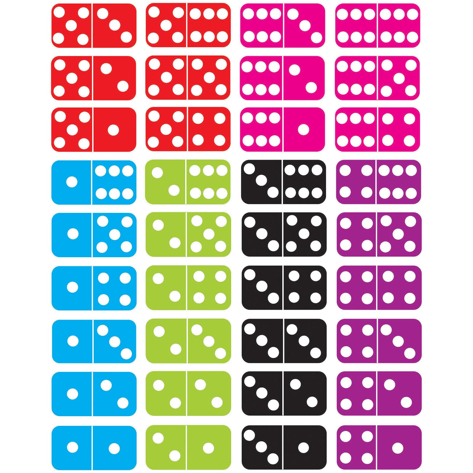 Ashley Productions&#xAE; 5&#x22; x 15&#x22; Die-Cut Magnetic Dominoes, 2 Pack