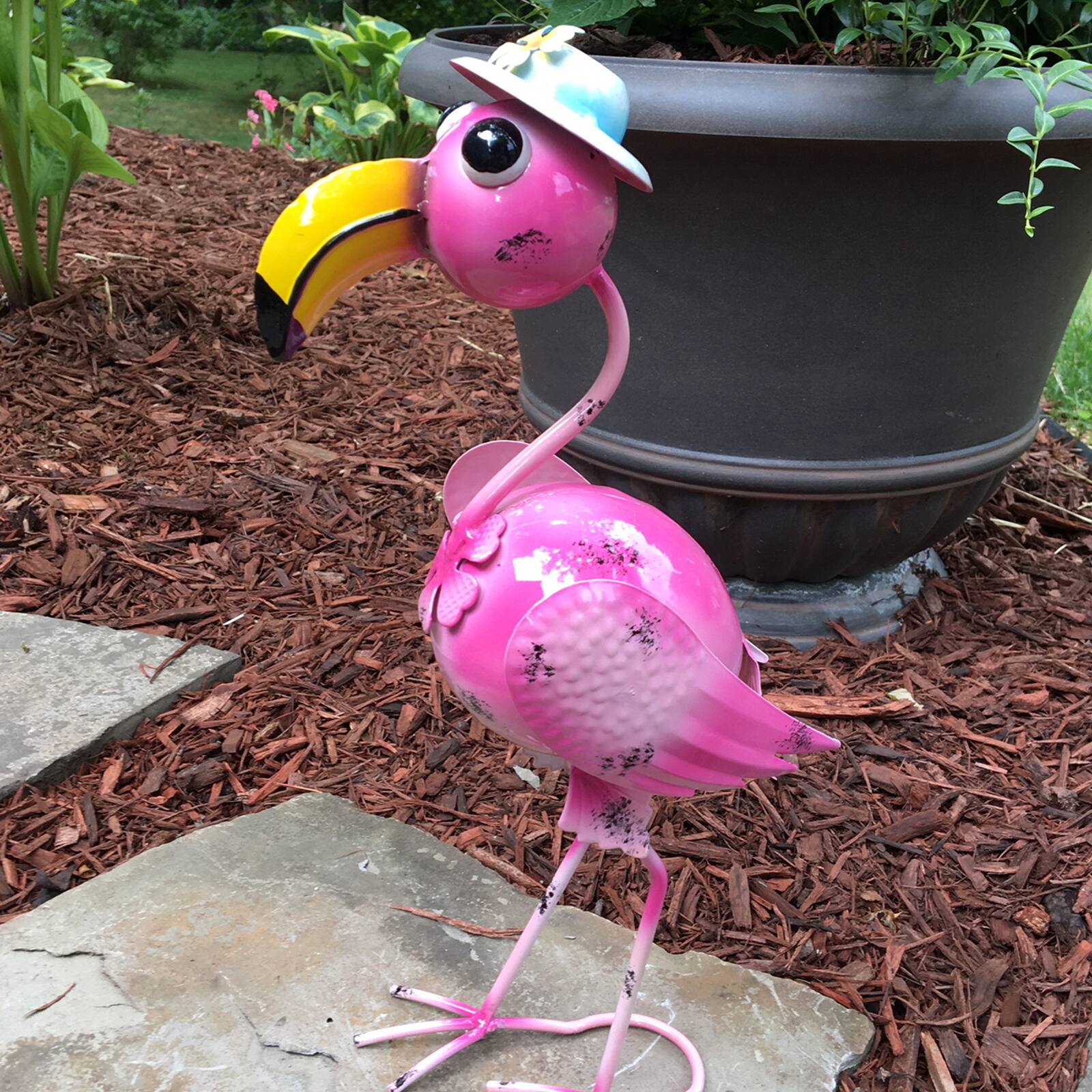 Santa&#x27;s Workshop 16&#x22; Pink Flamingo
