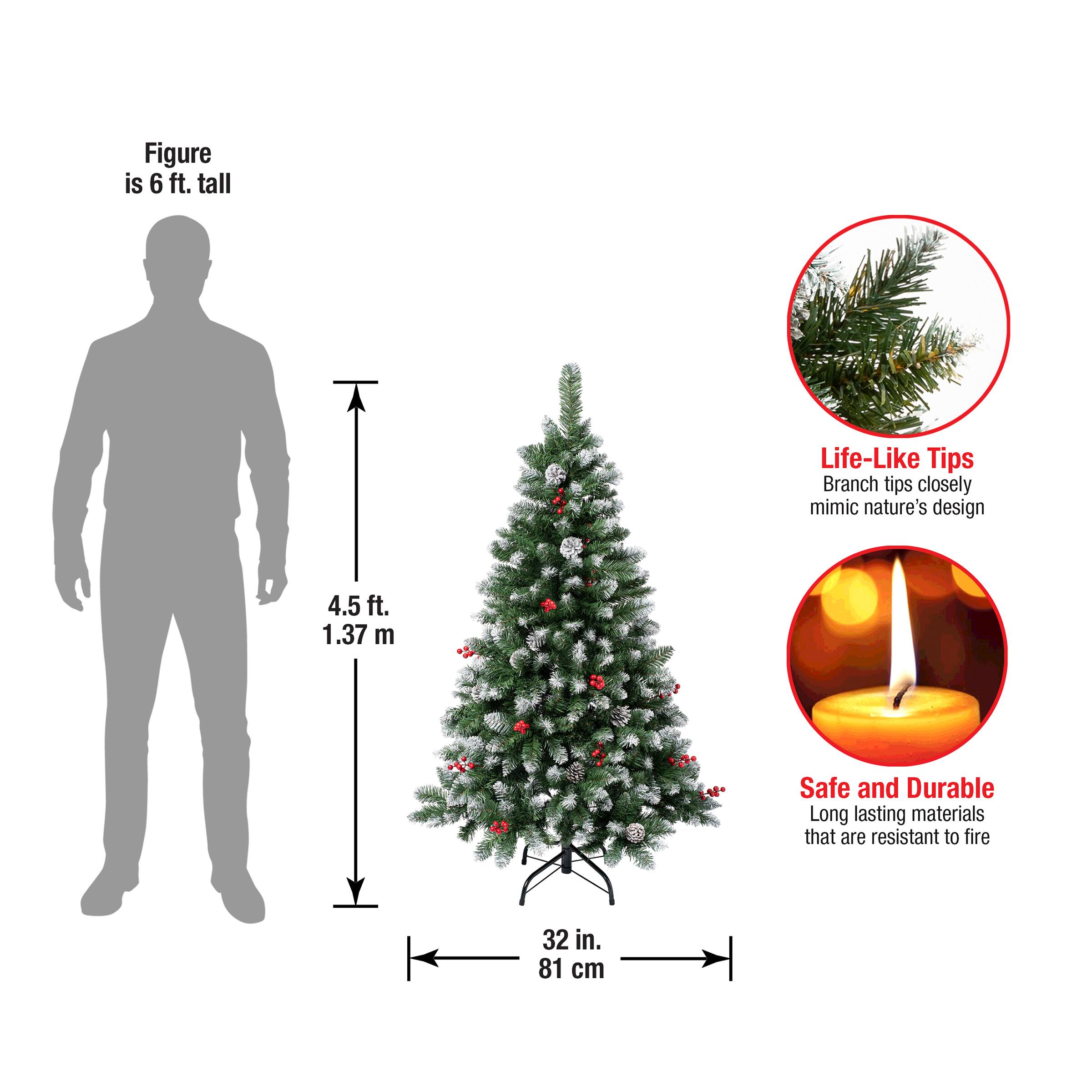 4.5ft. Unlit Cullen Pine Artificial Christmas Tree