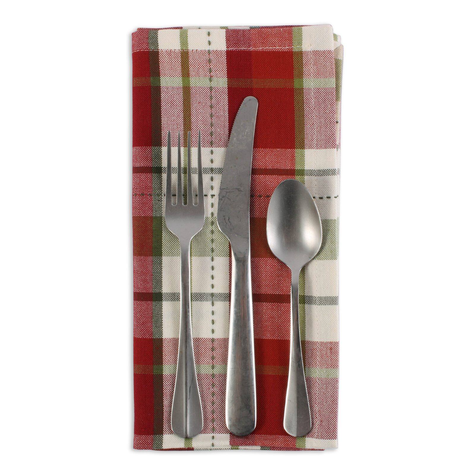 DII&#xAE; Mountain Trail Plaid Cloth Dinner Napkins, 6ct.