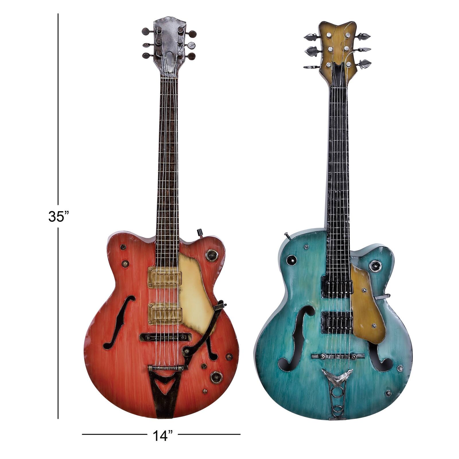 Metal Guitar Wall D&#xE9;cor Set