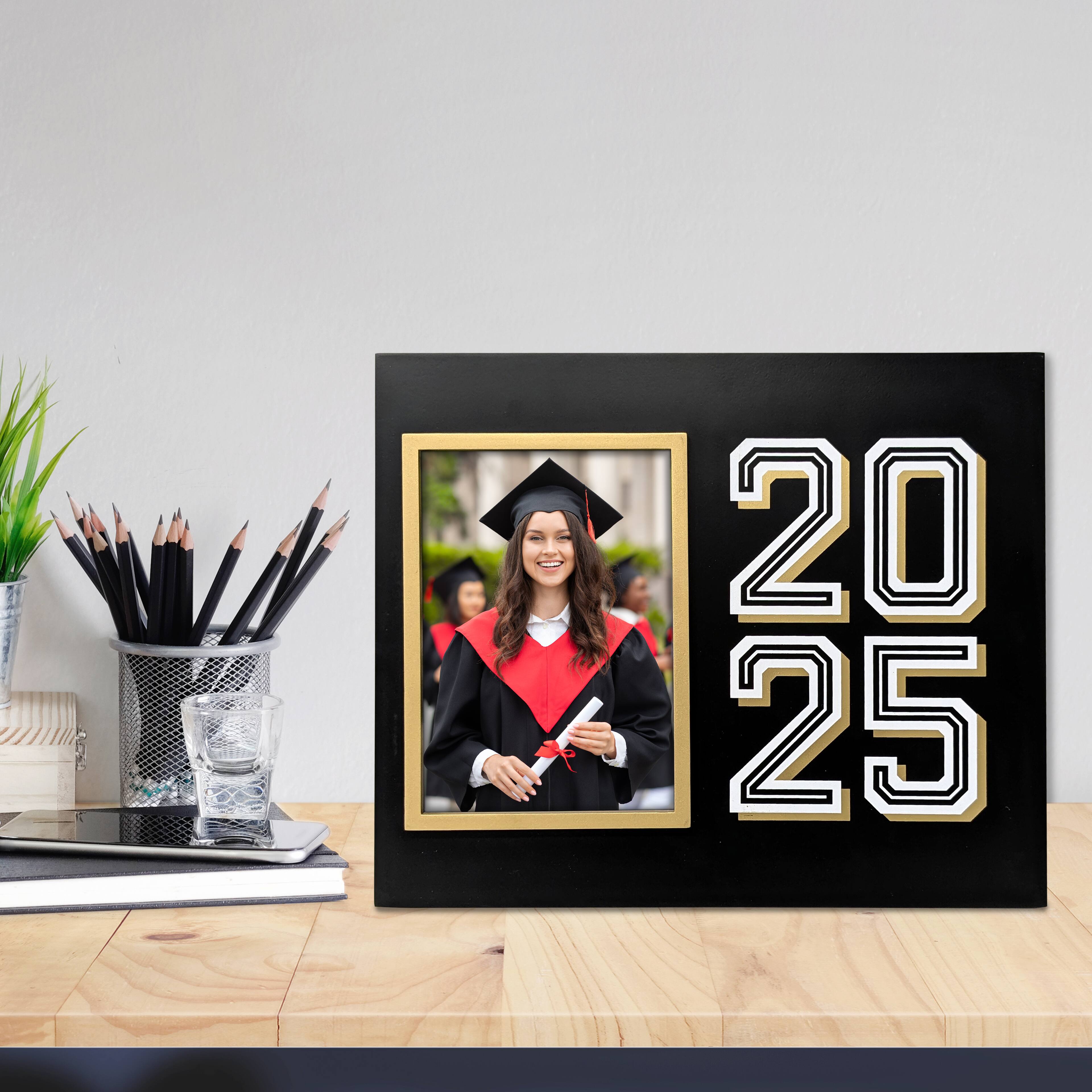 Graduation&#x2122; 5&#x22; x 7&#x22; Black &#x26; Gold 2025 Frame by Studio D&#xE9;cor&#xAE;