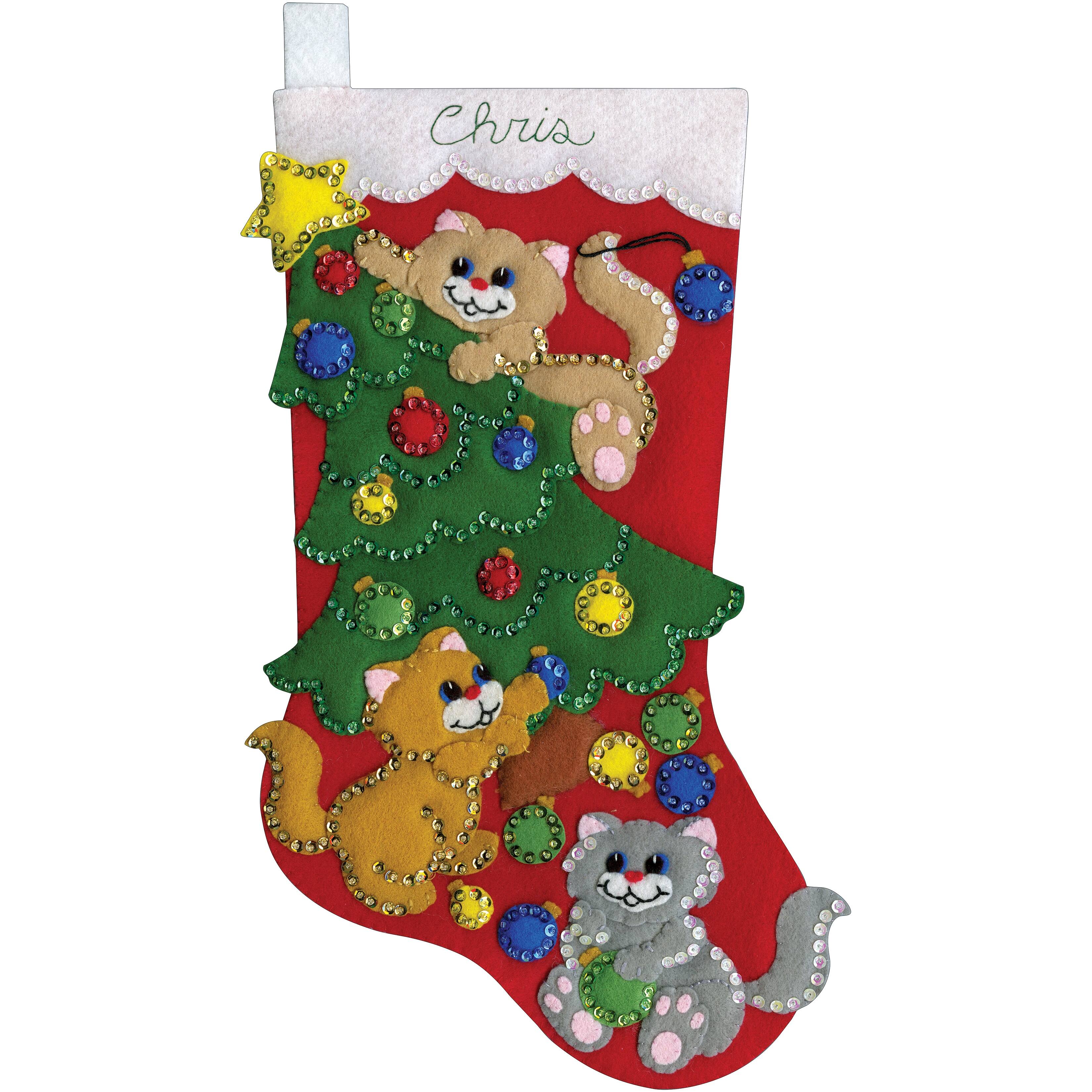 Design Works Decorating Kittens Felt Stocking Kit