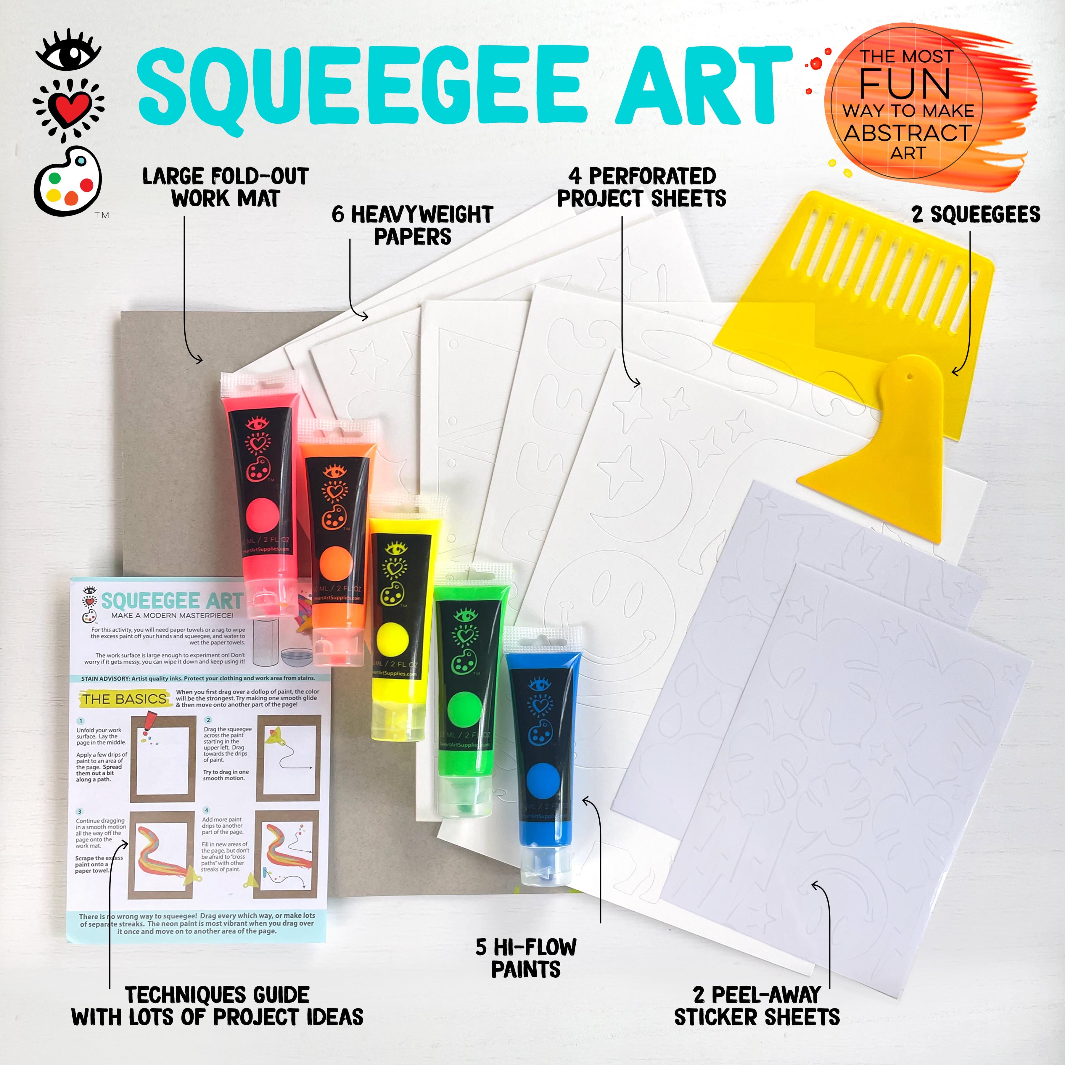 Squeegee Art Craft Kit
