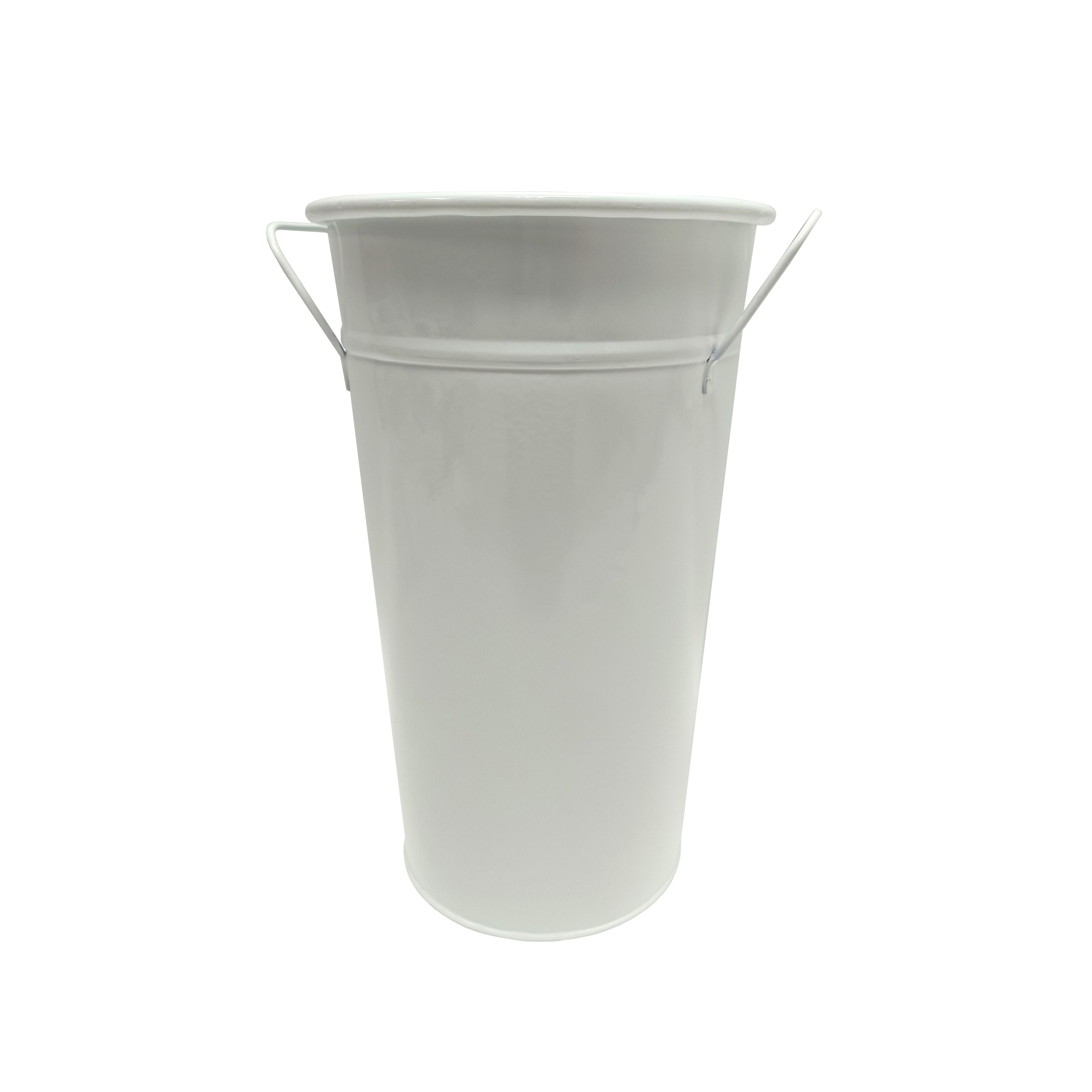 Seau d&#xE9;coratif haut de 11,25 po avec fleurs et jardin blancs et dor&#xE9;s par Ashland&#xAE;