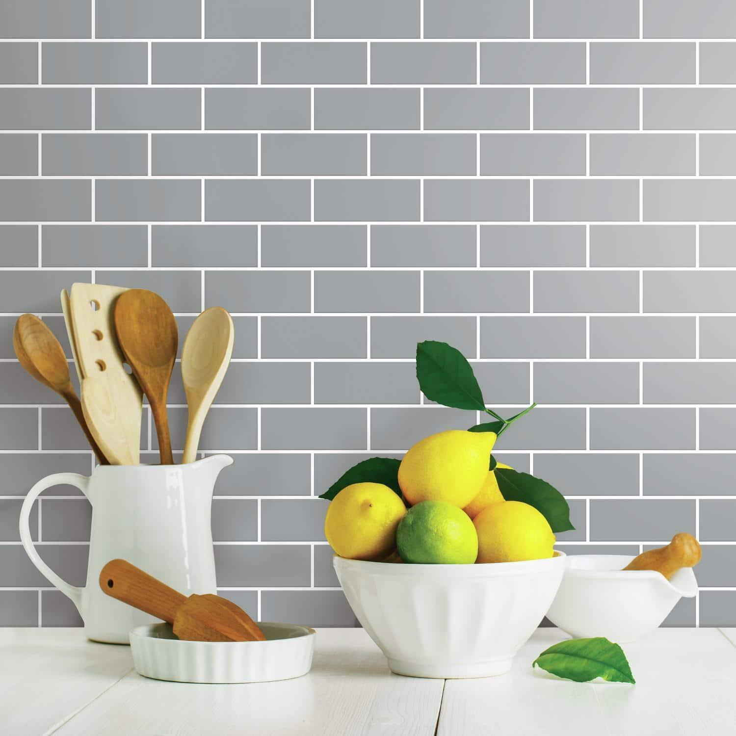 RoomMates Gray Subway Peel &#x26; Stick Backsplash StickTiles&#xAE;