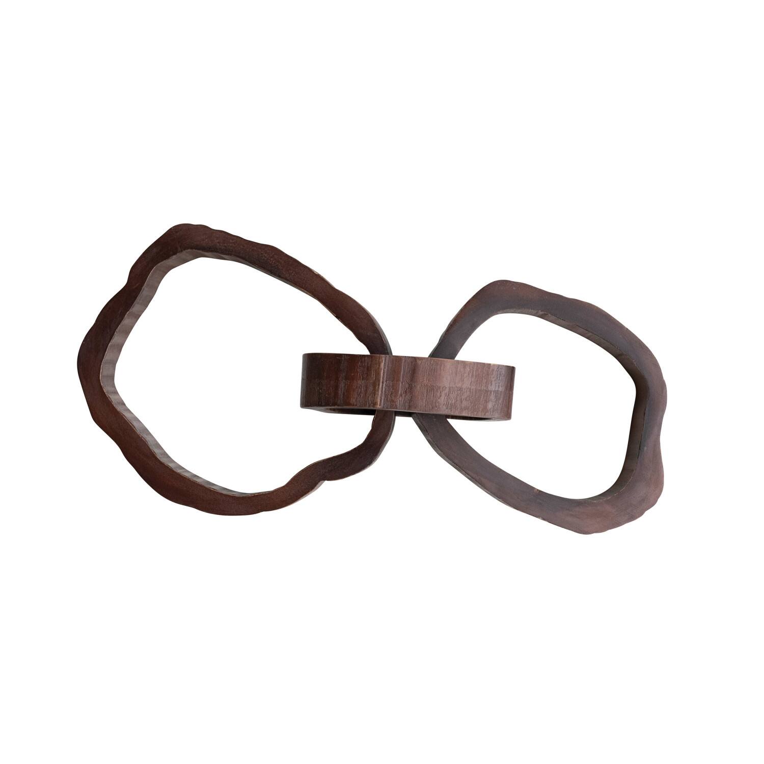 Hello Honey® 22" Walnut Finish Oversized Acacia Wood Chain Décor