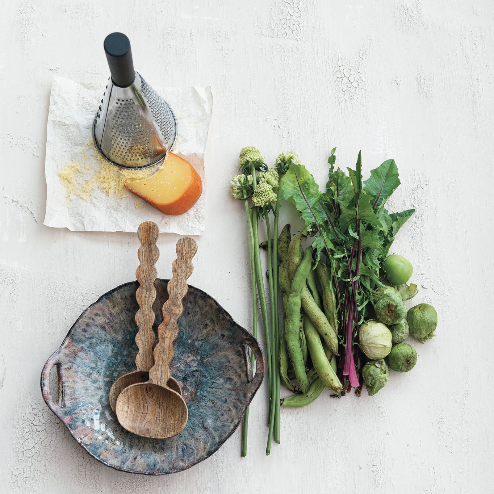 Hello Honey® 10.5" Black Stainless Steel Cone Shaped Grater with Mango Wood Handle