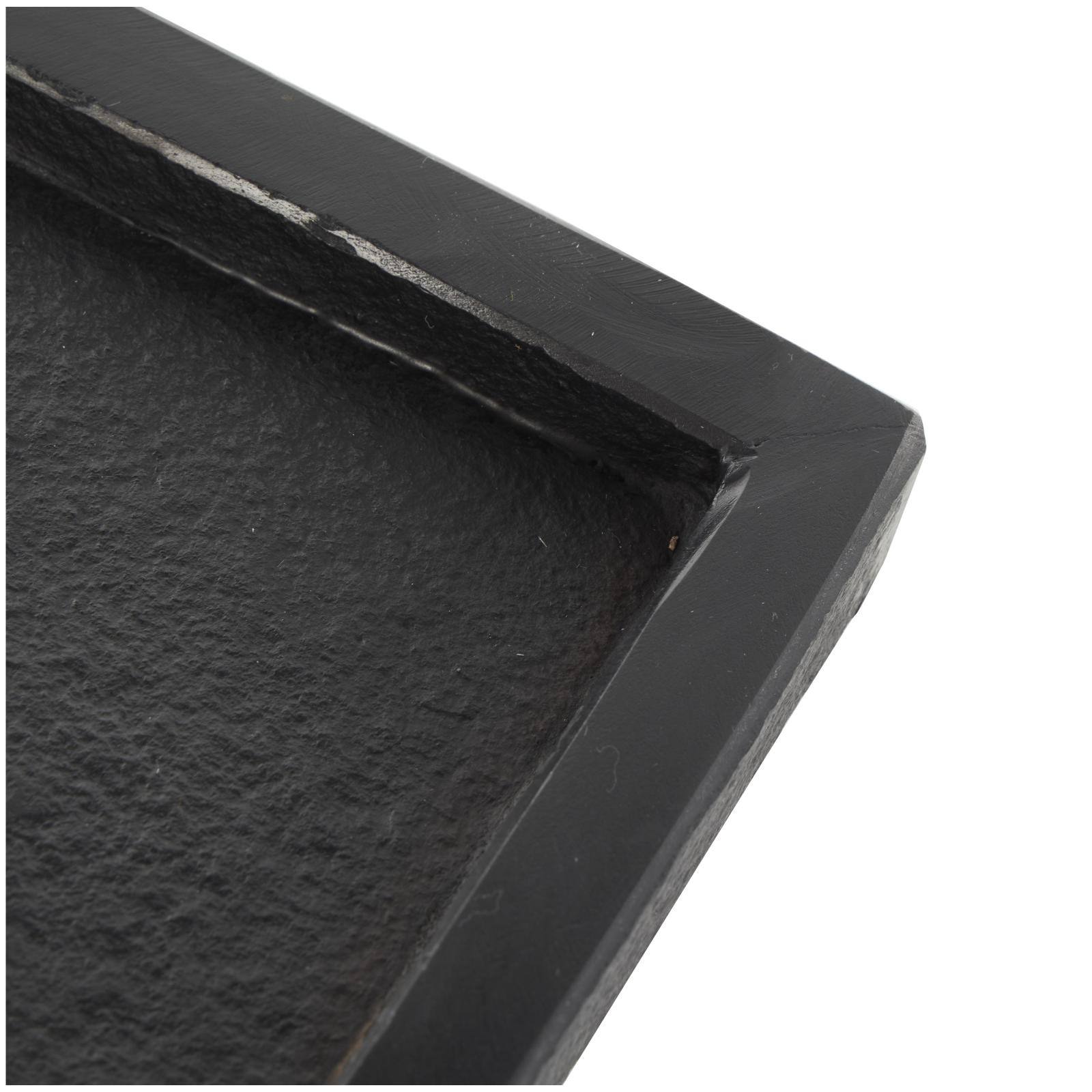 Black Marble Minimalistic Slim Textured Trays, 2ct.