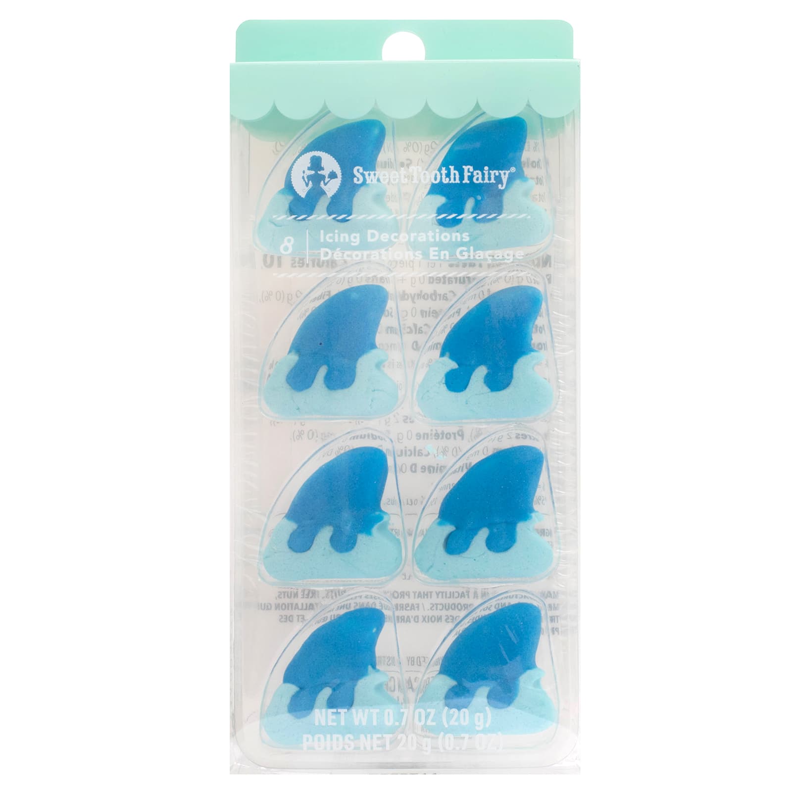 Sweet Tooth Fairy&#xAE; Blue Shark Fin Icing Decorations