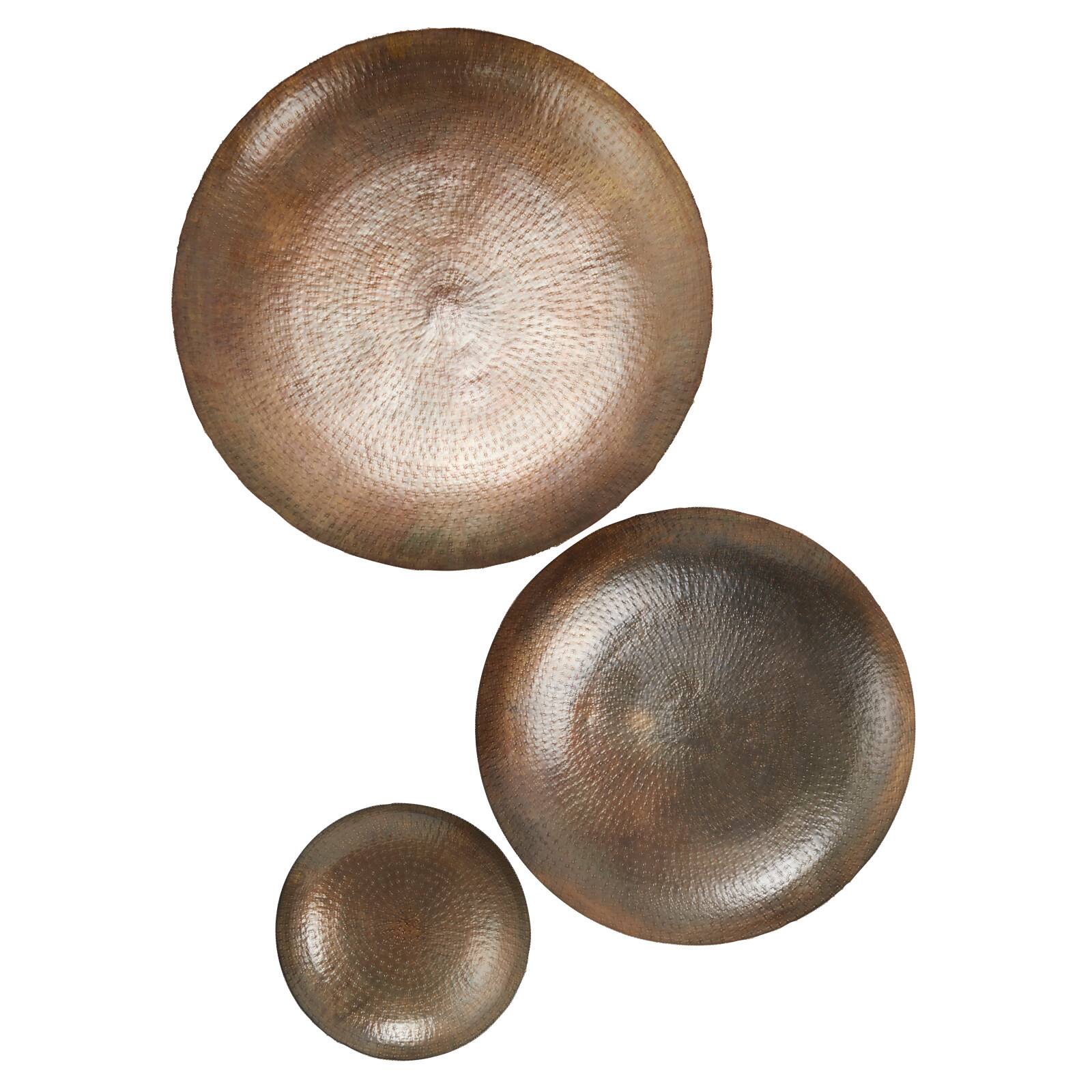 Bronze Metal Rustic Abstract Wall Décor Set