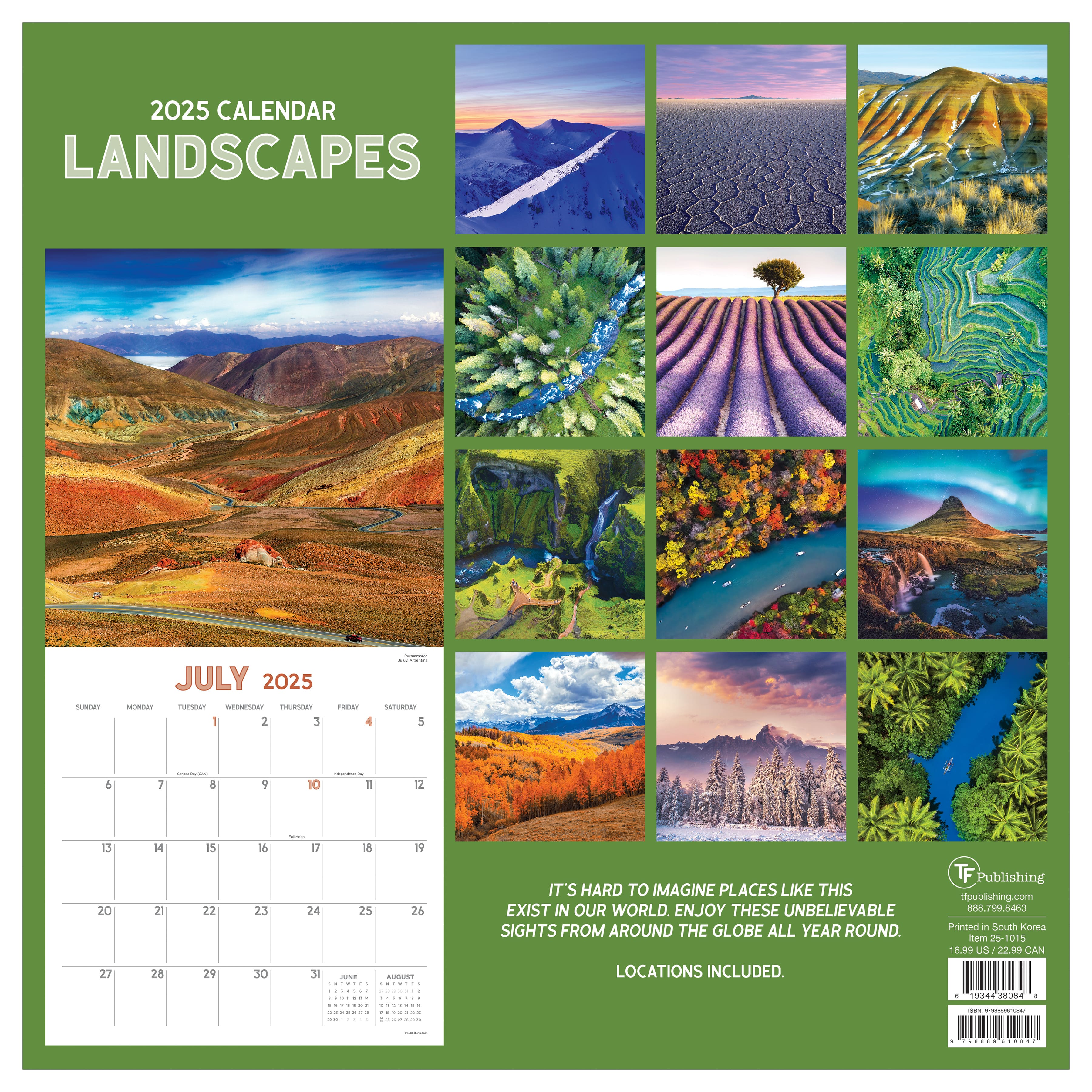 TF Publishing 2025 Landscapes Wall Calendar