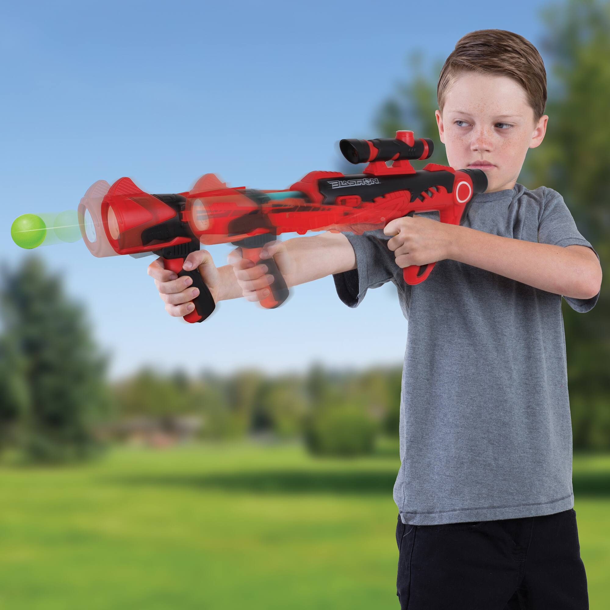 NKOK Blastron&#x2122; CannonBall Blaster: Red Crossbow